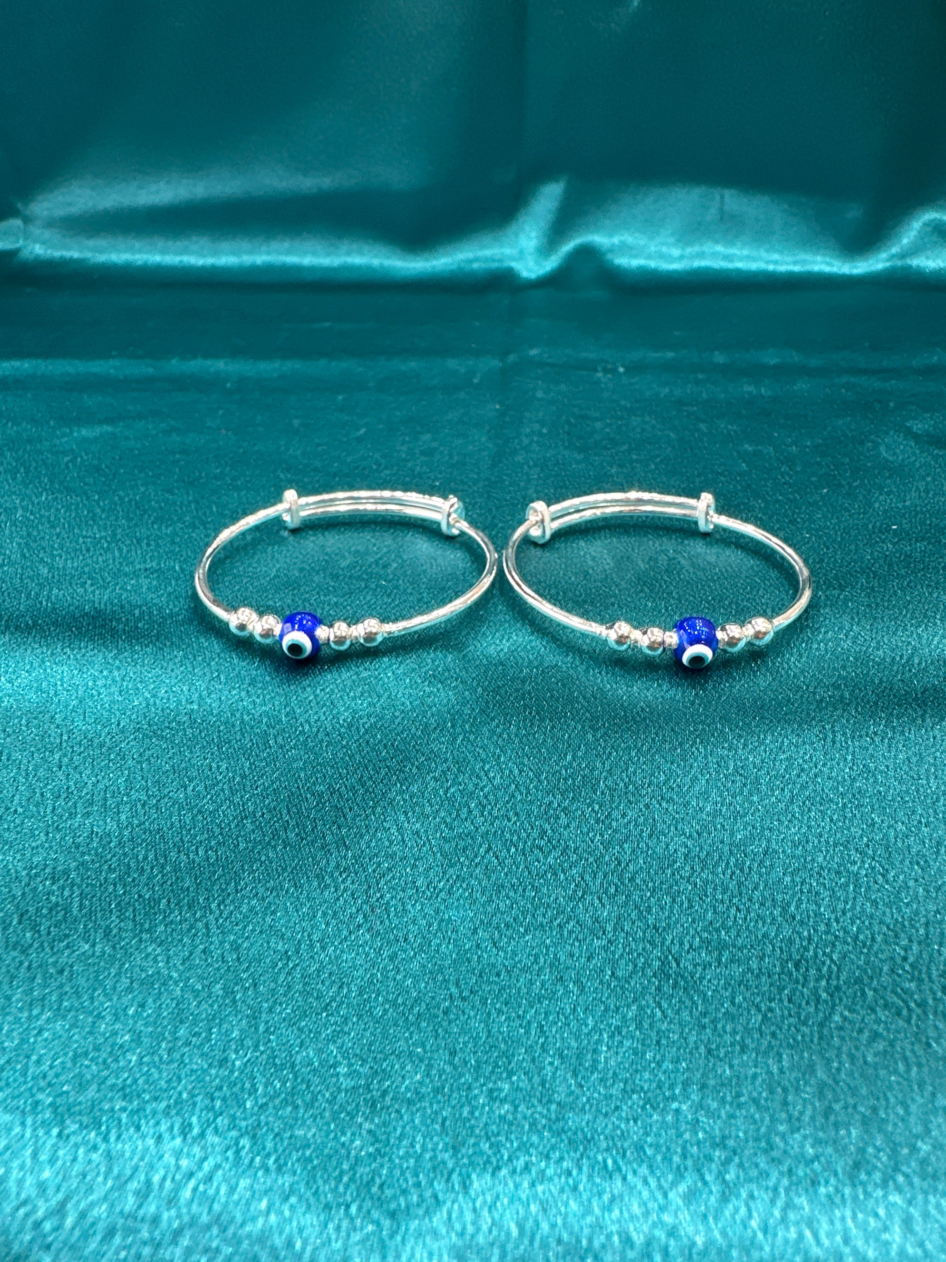 Fancy Silver baby bangles