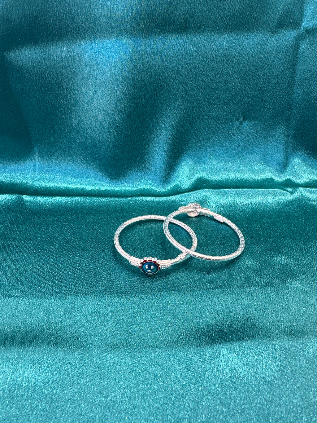 Fancy Silver baby bangles