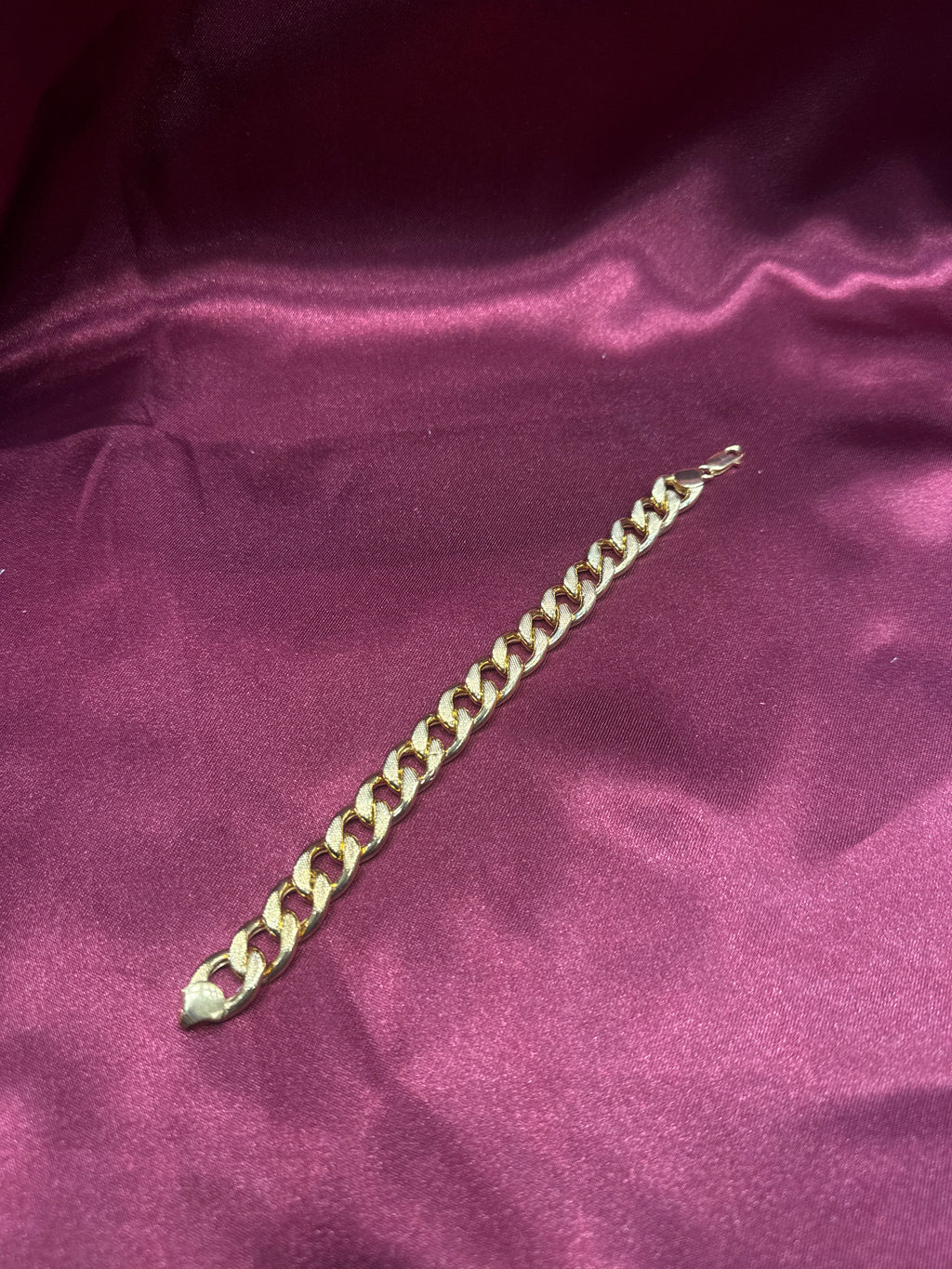 Men’s Light Weight Gold Plated Silver Cuban Link Bracelet