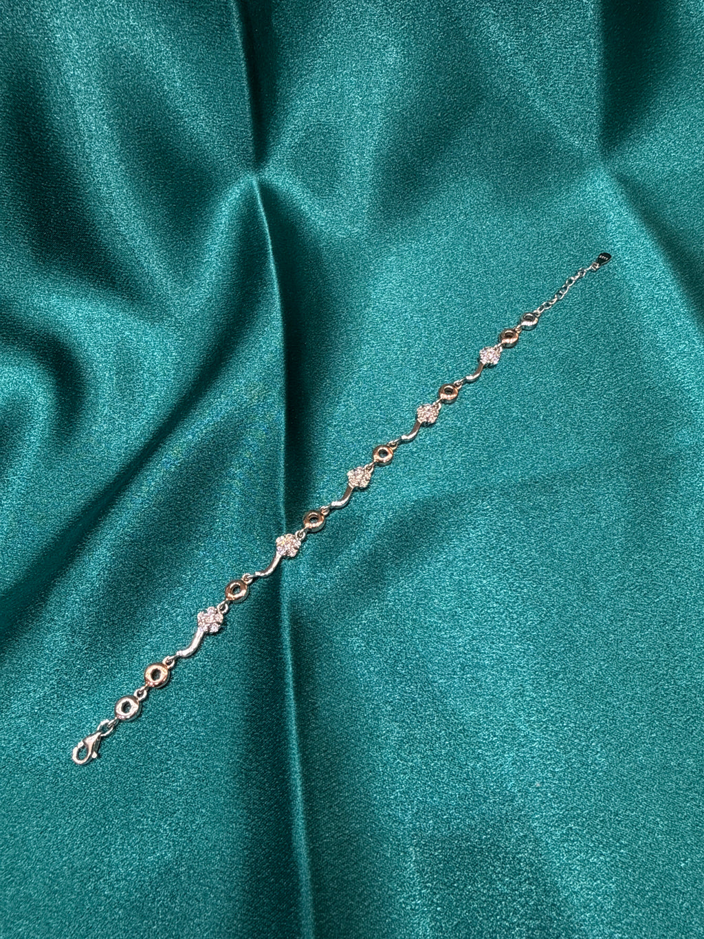 Women’s Fancy Silver 925 Bracelet w/ rose gold plating