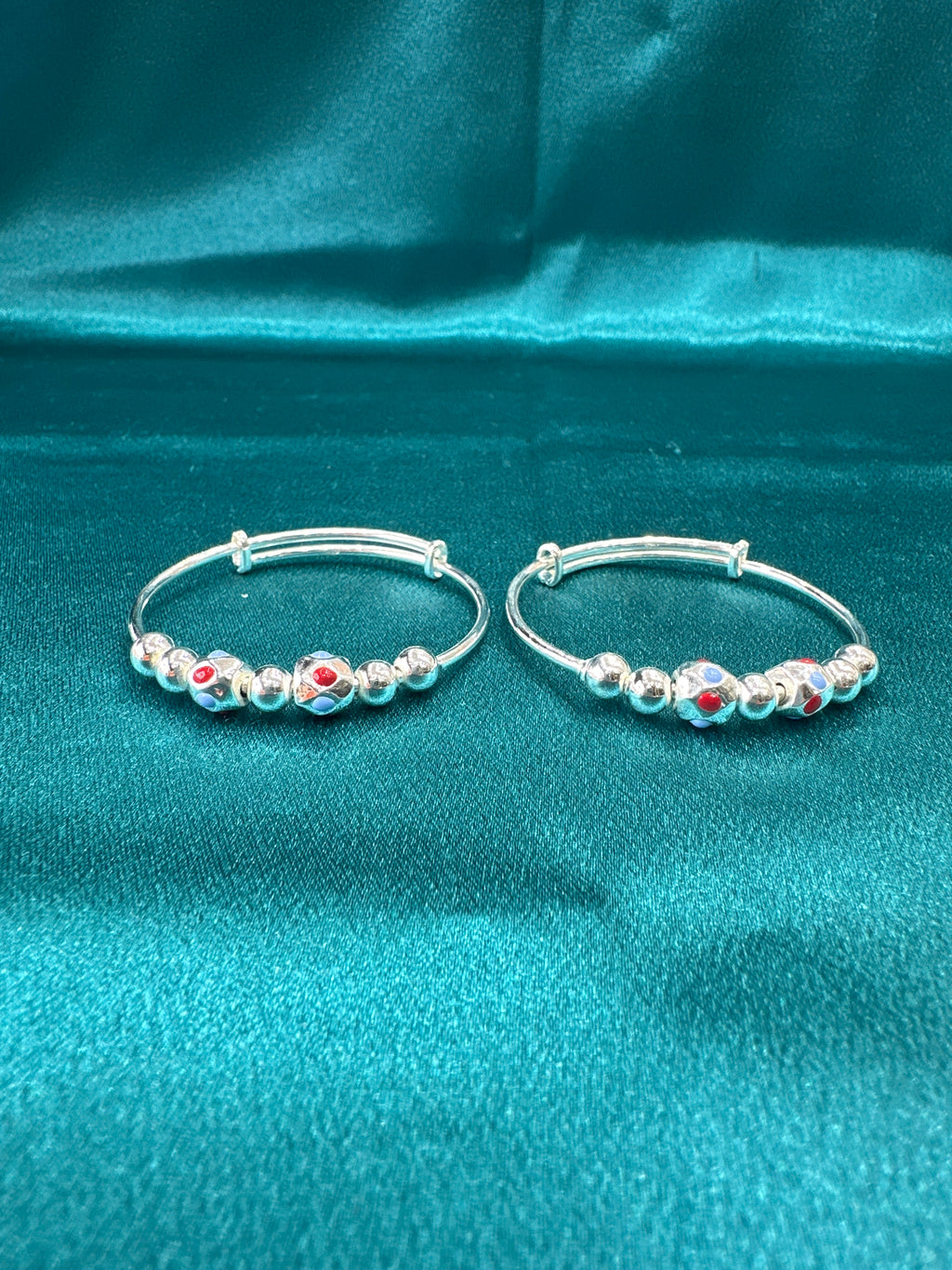 Fancy Silver baby bangles