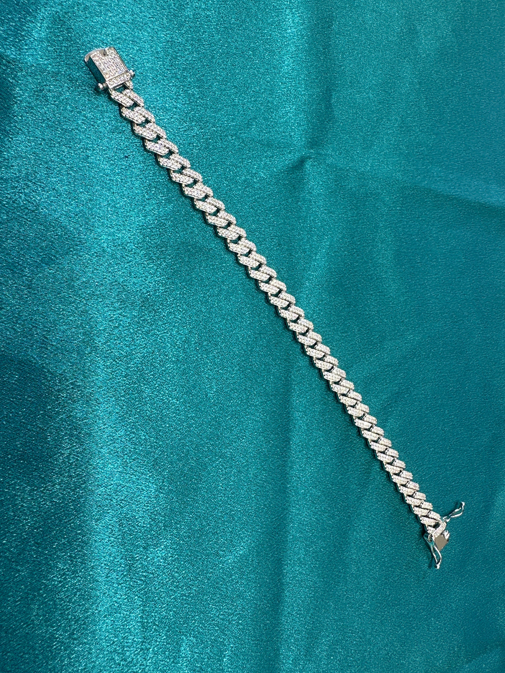 Men’s iced out silver 925 bracelet w/ CZ diamonds (8mm)