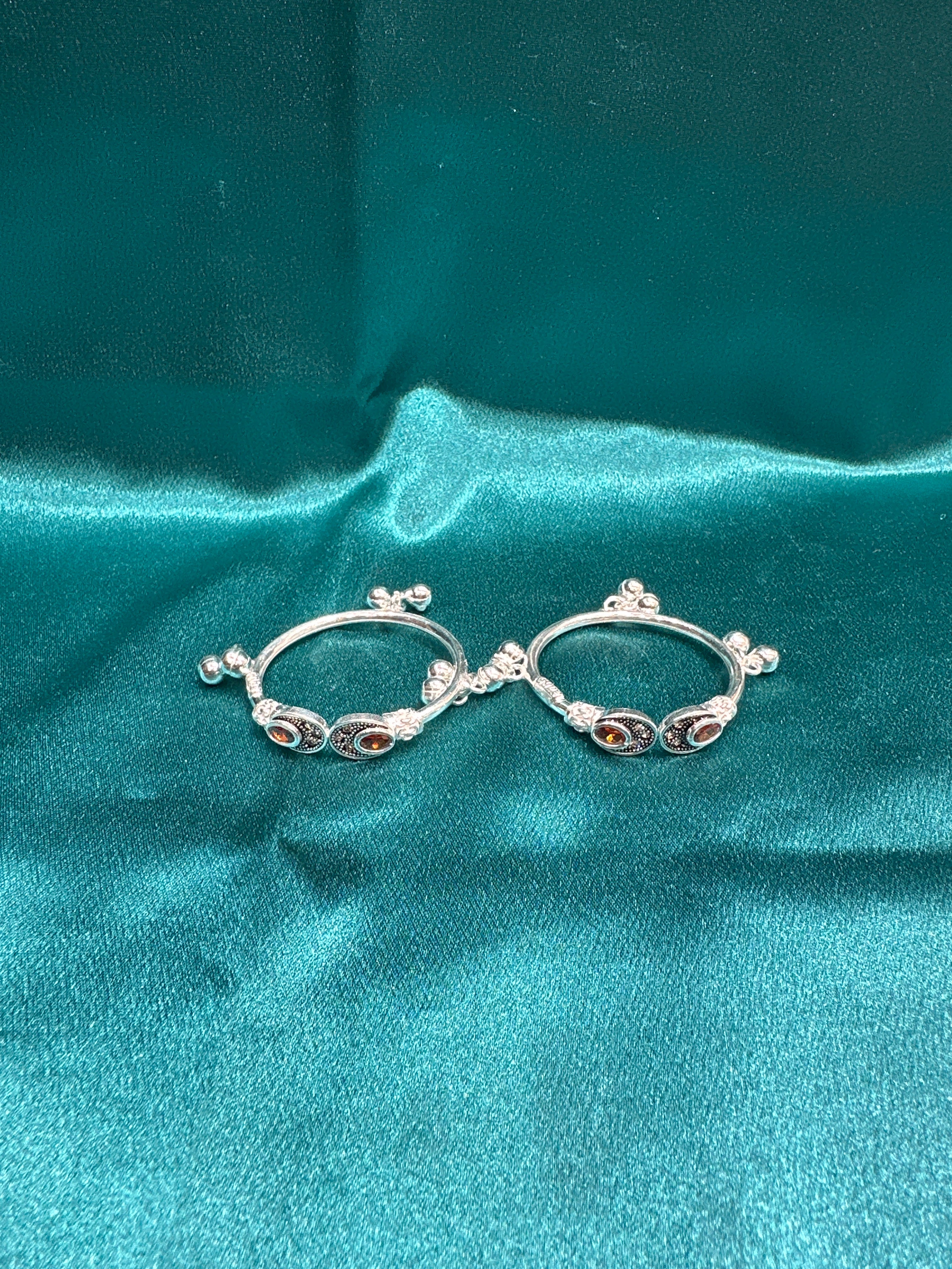 Fancy Silver baby bangles