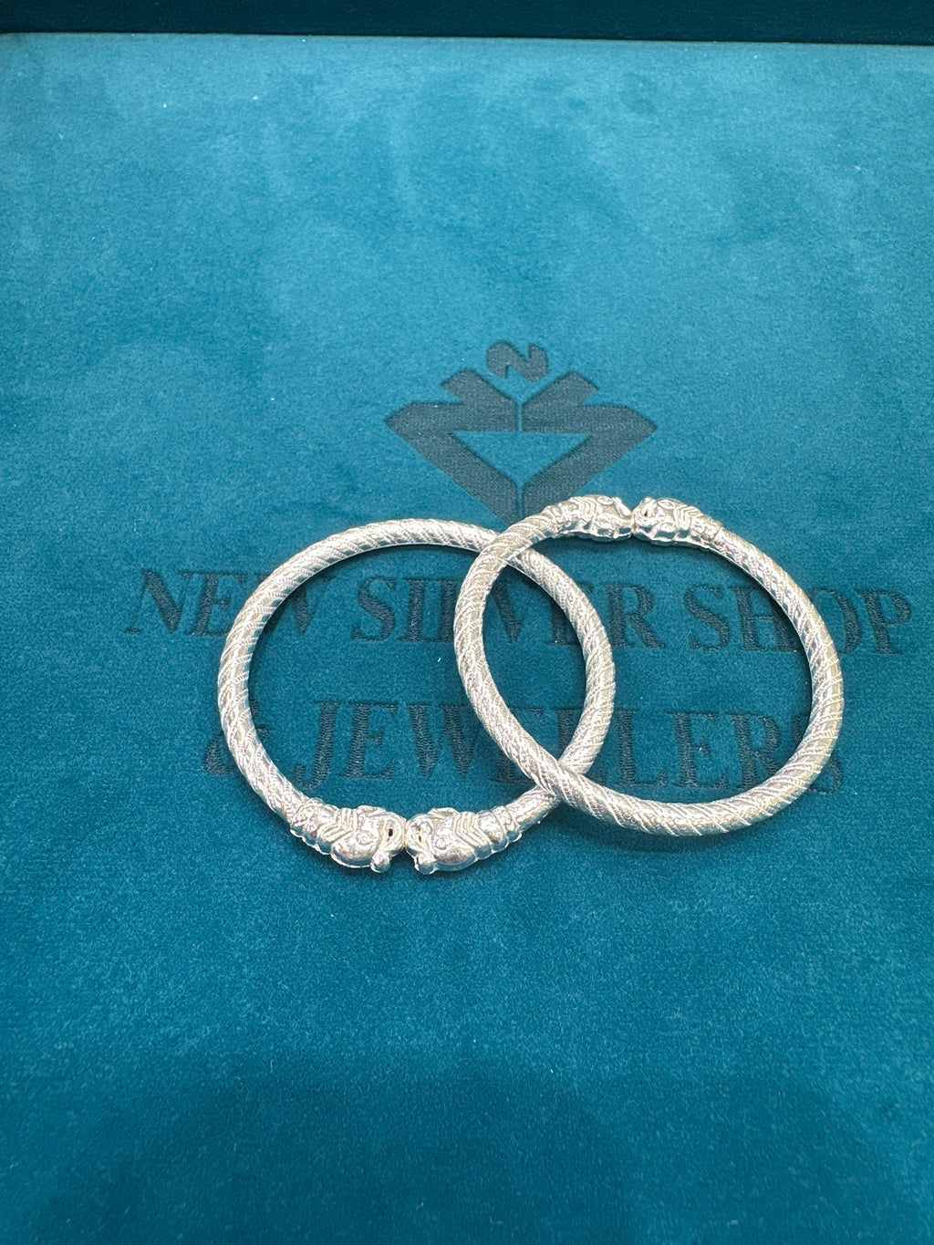 Fancy Silver baby bangles