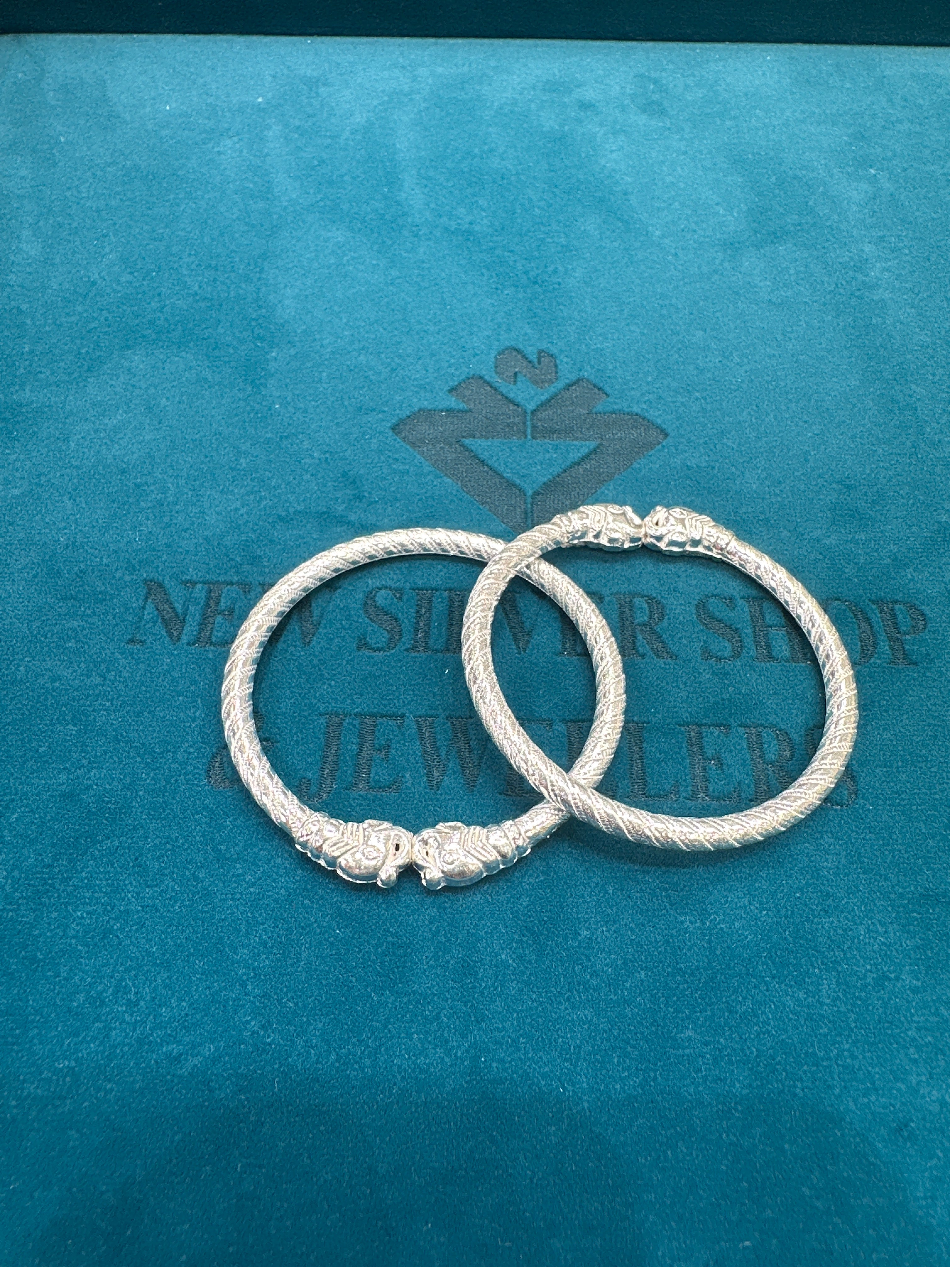 Fancy Silver baby bangles