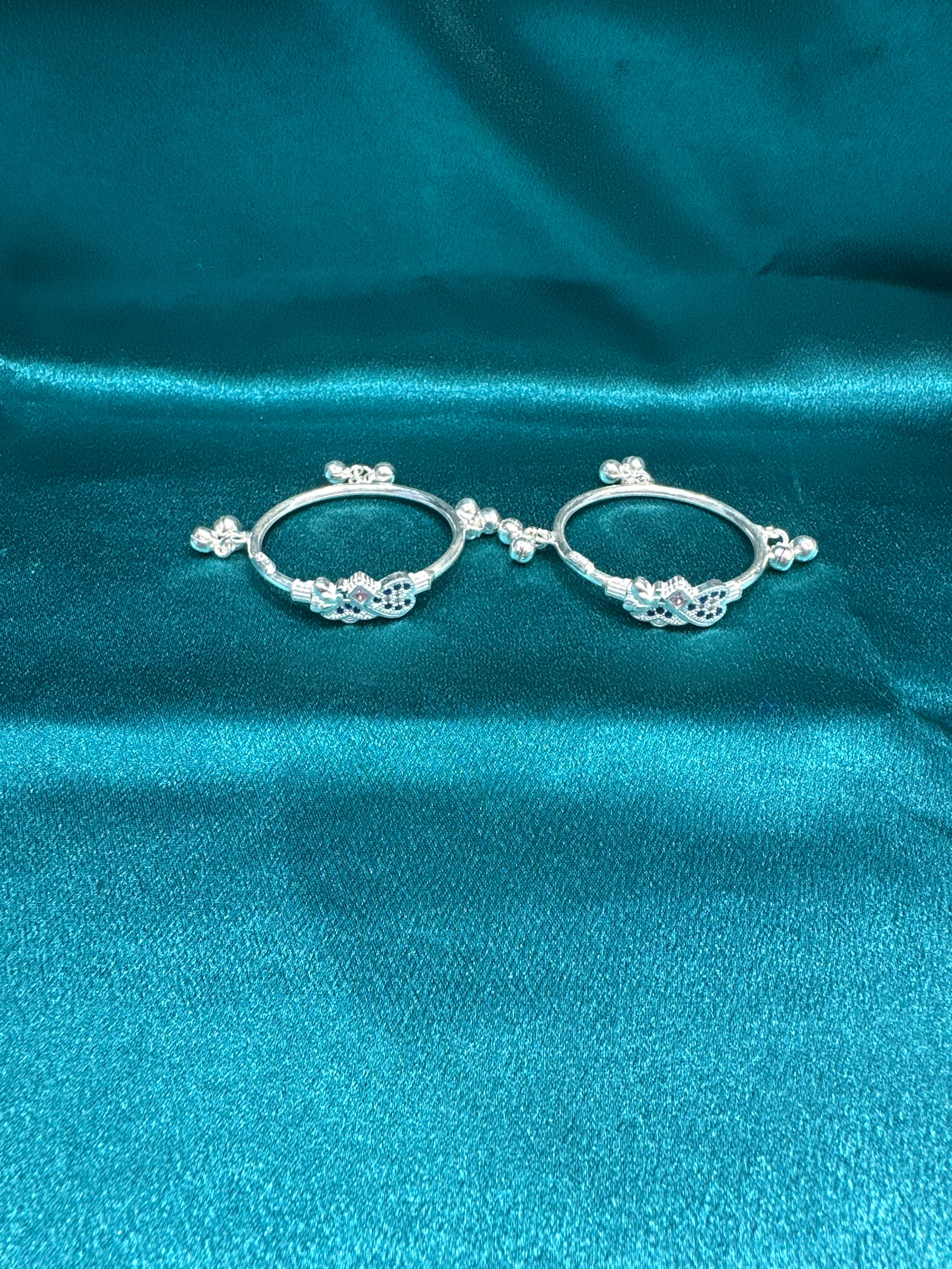 Fancy Silver baby bangles