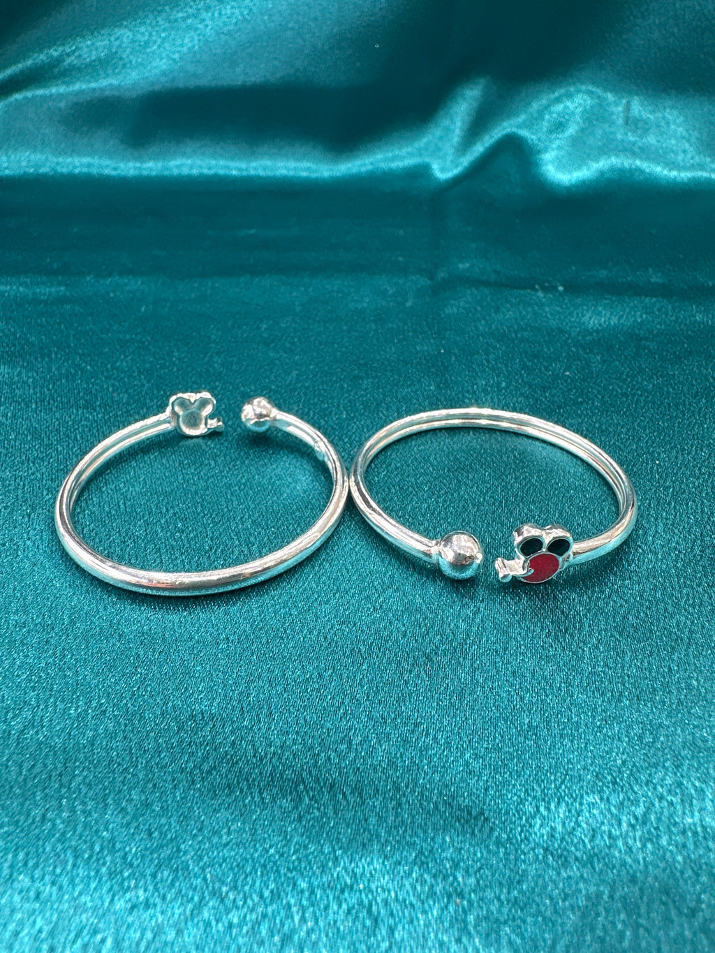 Fancy Silver baby bangles
