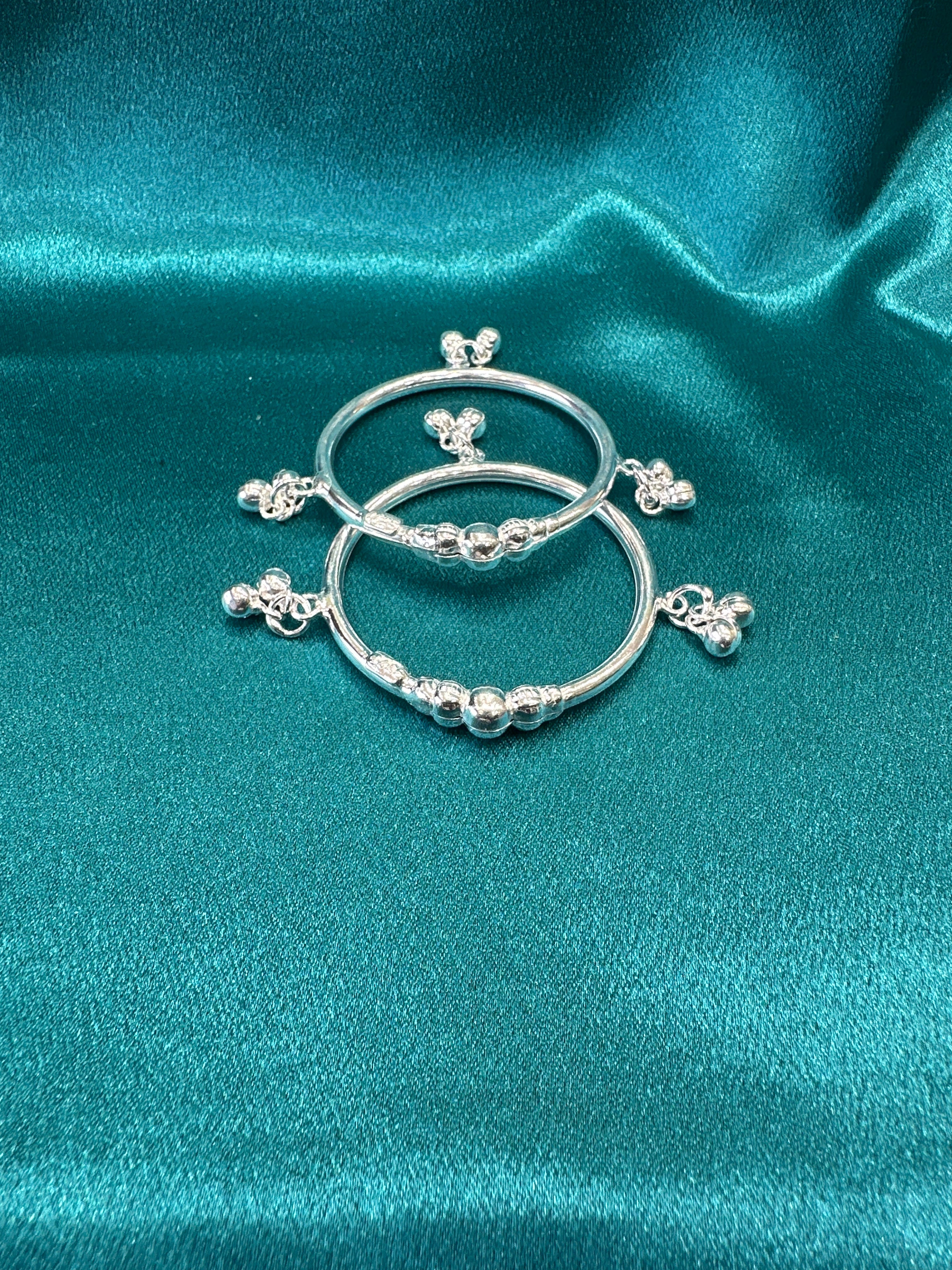 Fancy Silver baby bangles