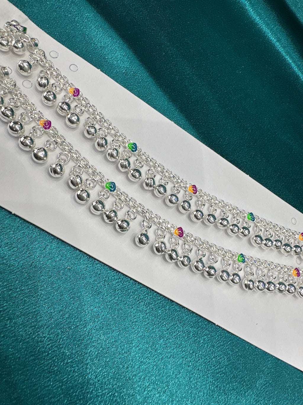 Fancy Silver baby anklet(Size: 10- 12 year old)