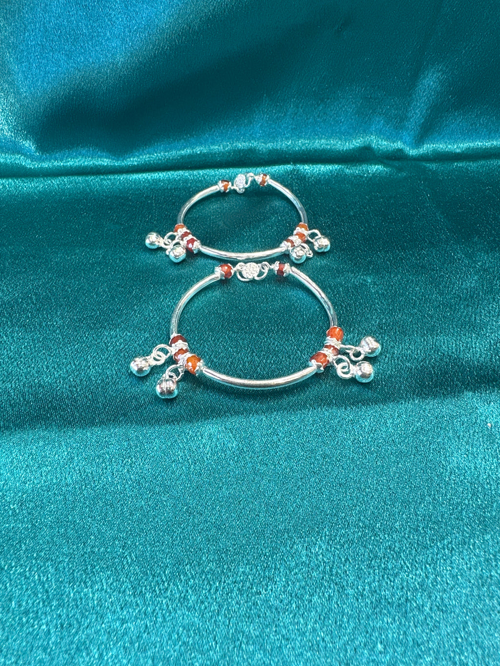 Fancy Silver baby bangles
