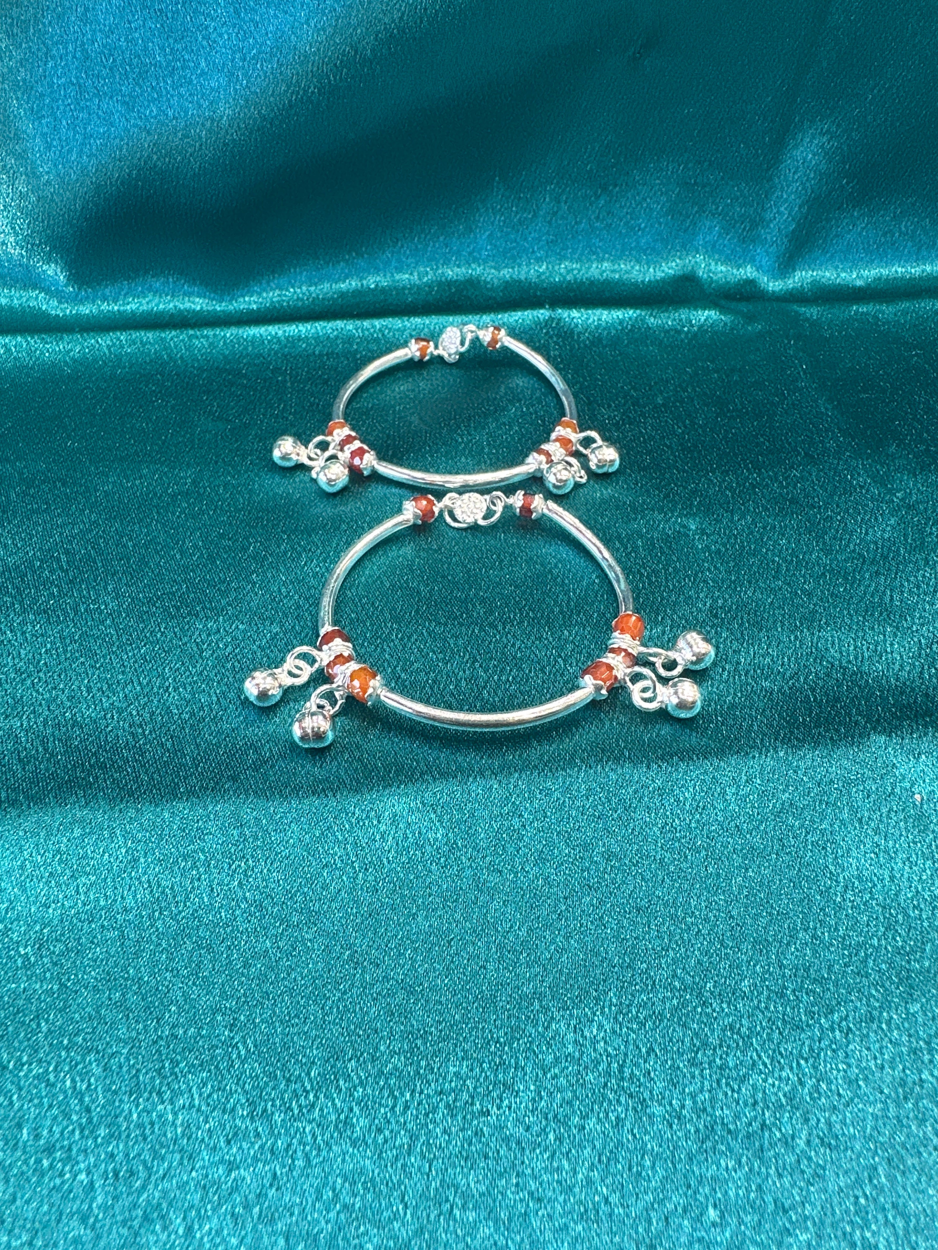 Fancy Silver baby bangles