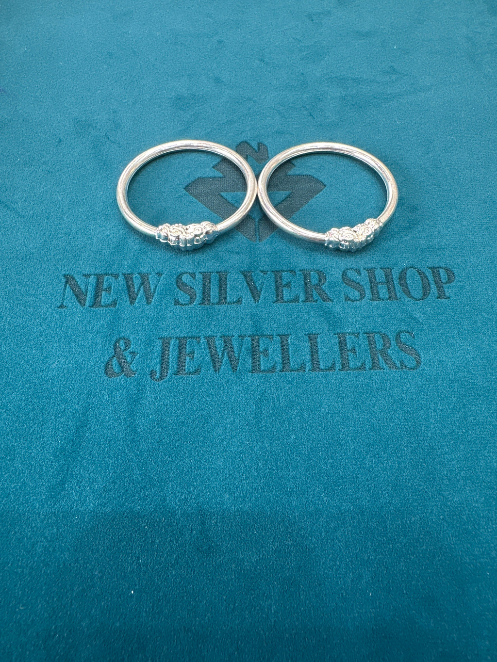Fancy Silver baby bangles