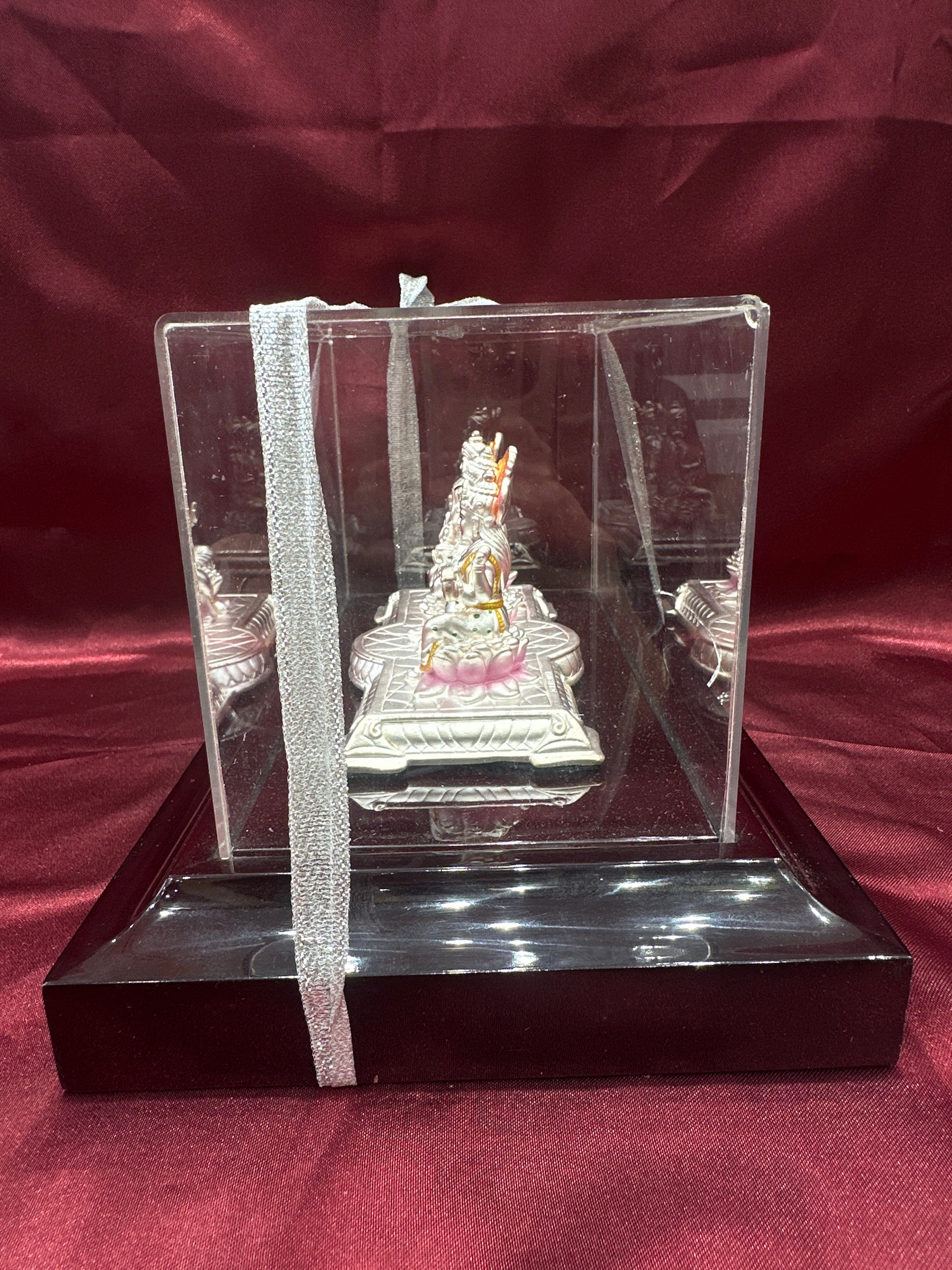 Pure Silver  Lakshmi Ganesh Saraswati Ji Idol (Murti)