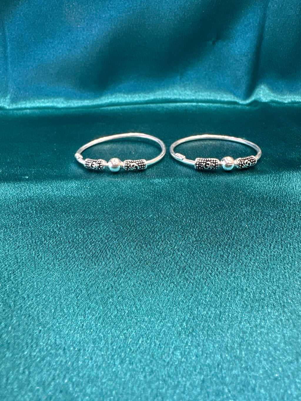 Fancy Silver baby bangles
