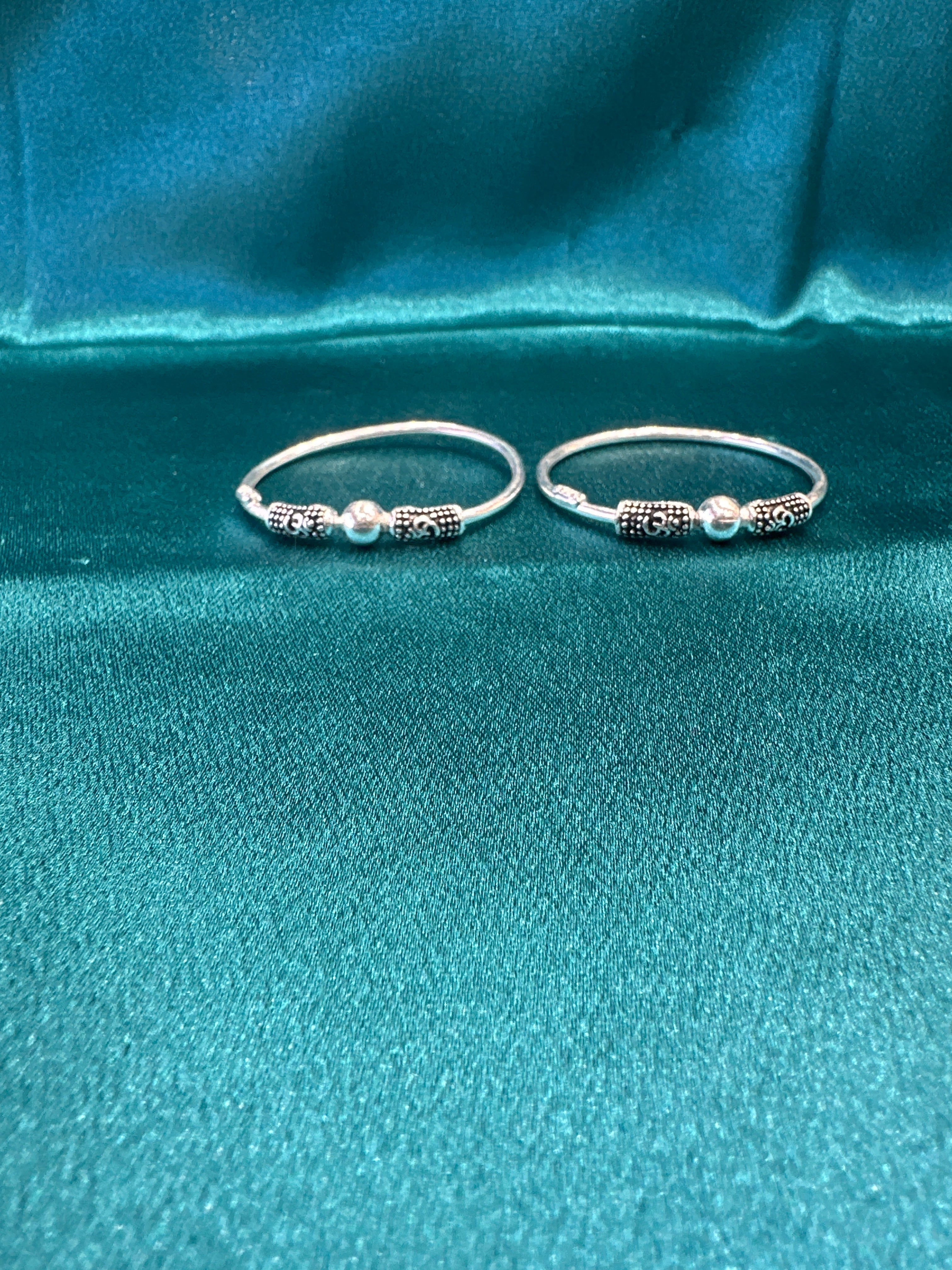 Fancy Silver baby bangles