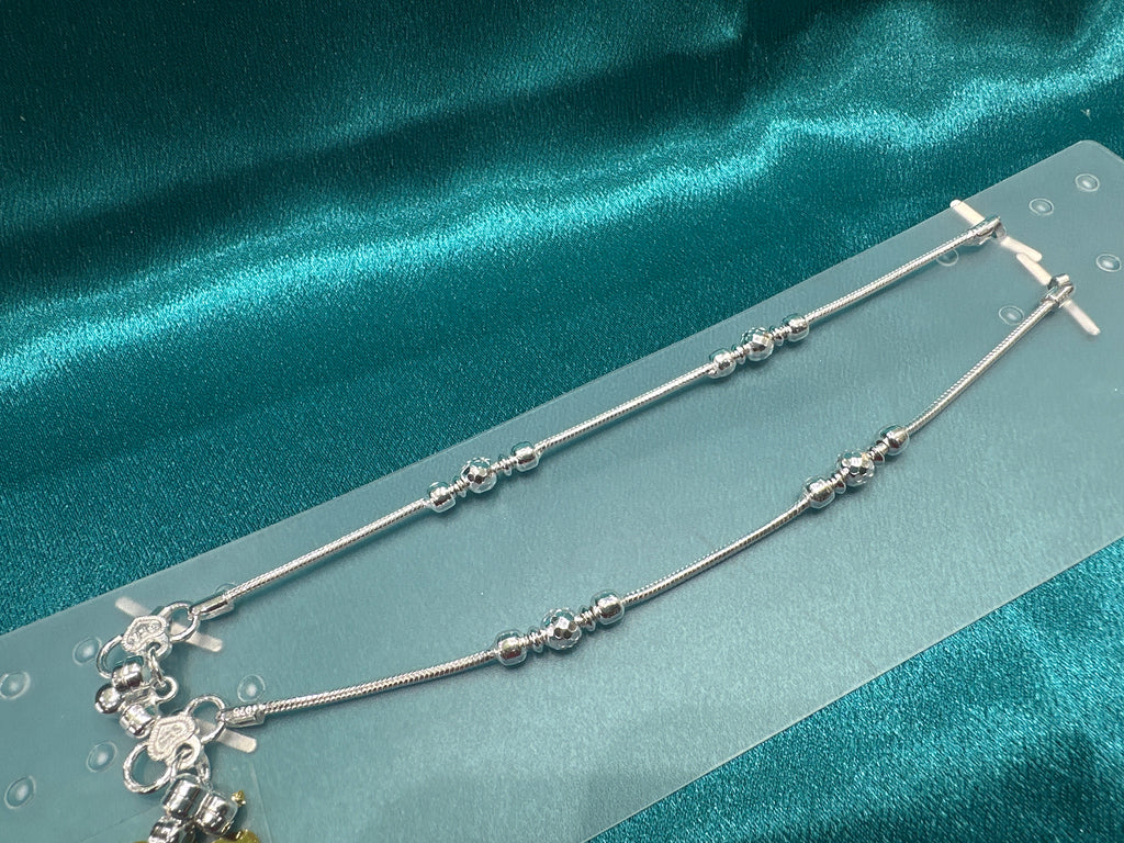 Fancy Silver baby anklet(Size: 2-3 year old)