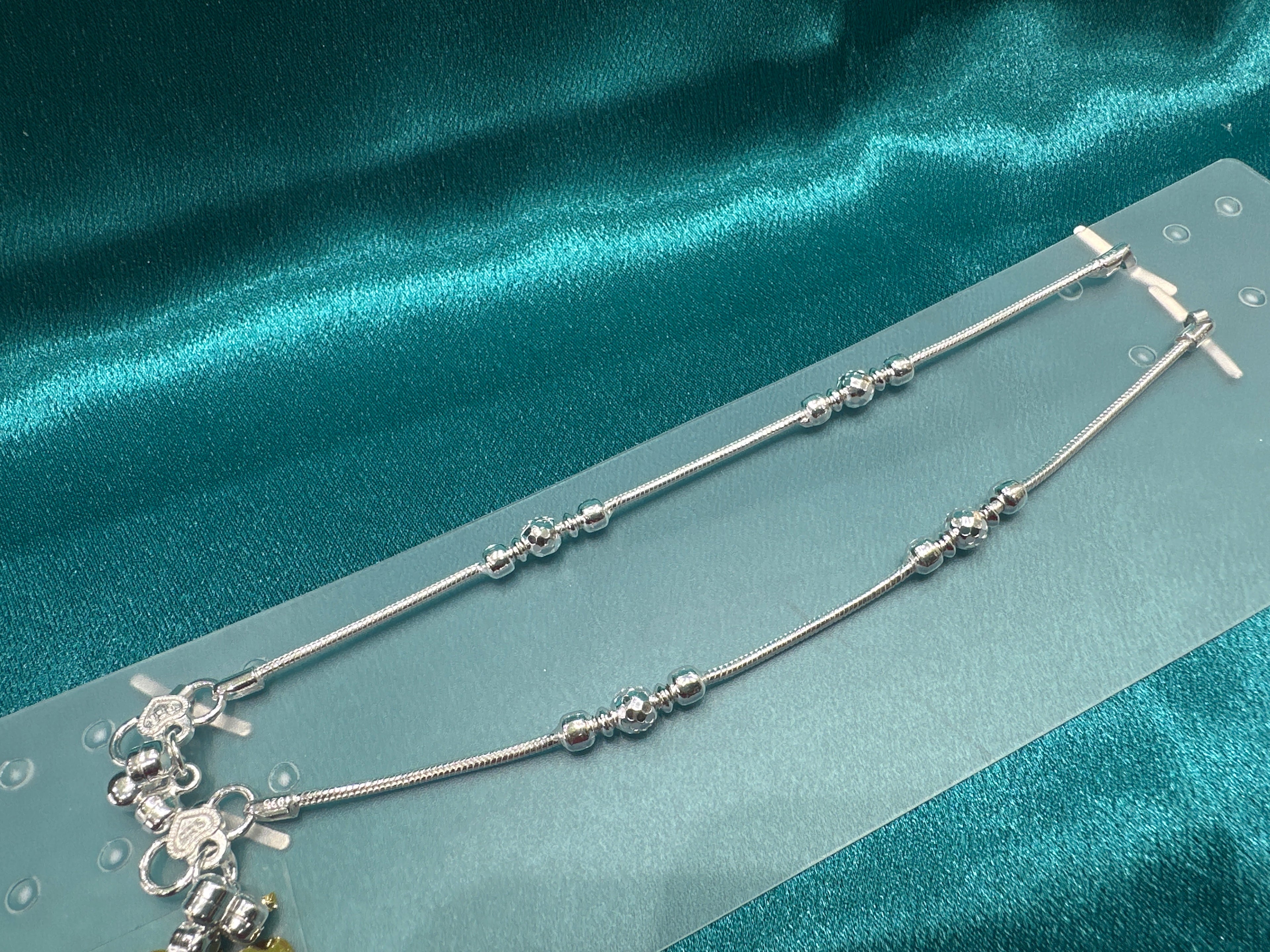 Fancy Silver baby anklet(Size: 2-3 year old)