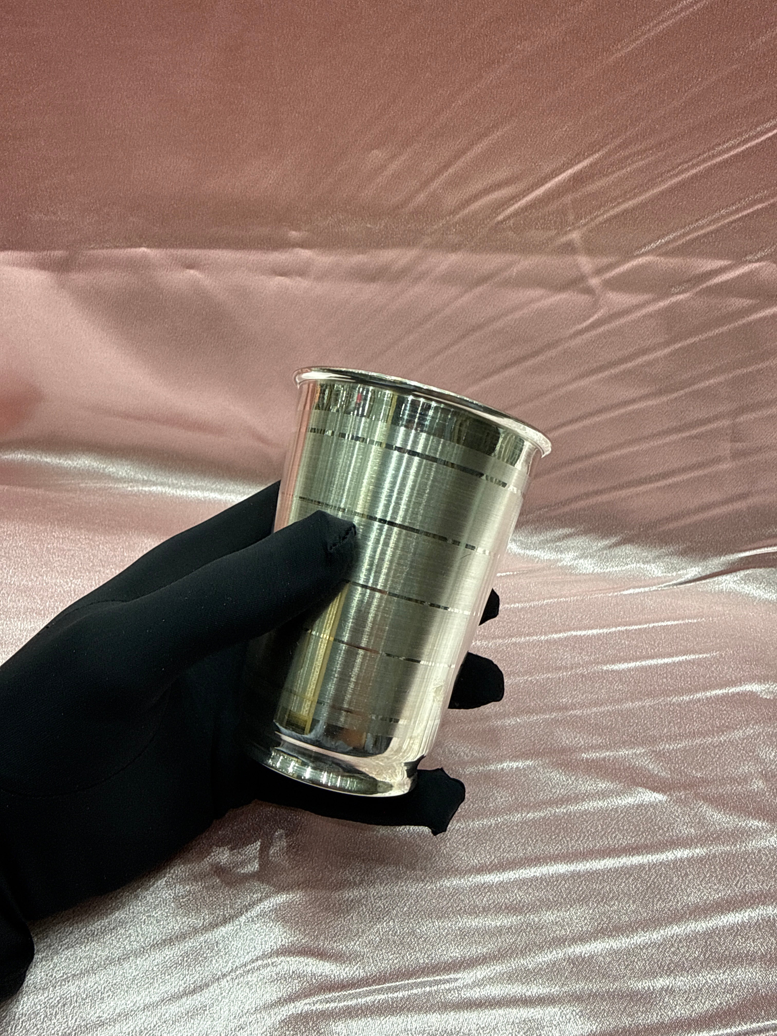 Medium weight plain silver glass