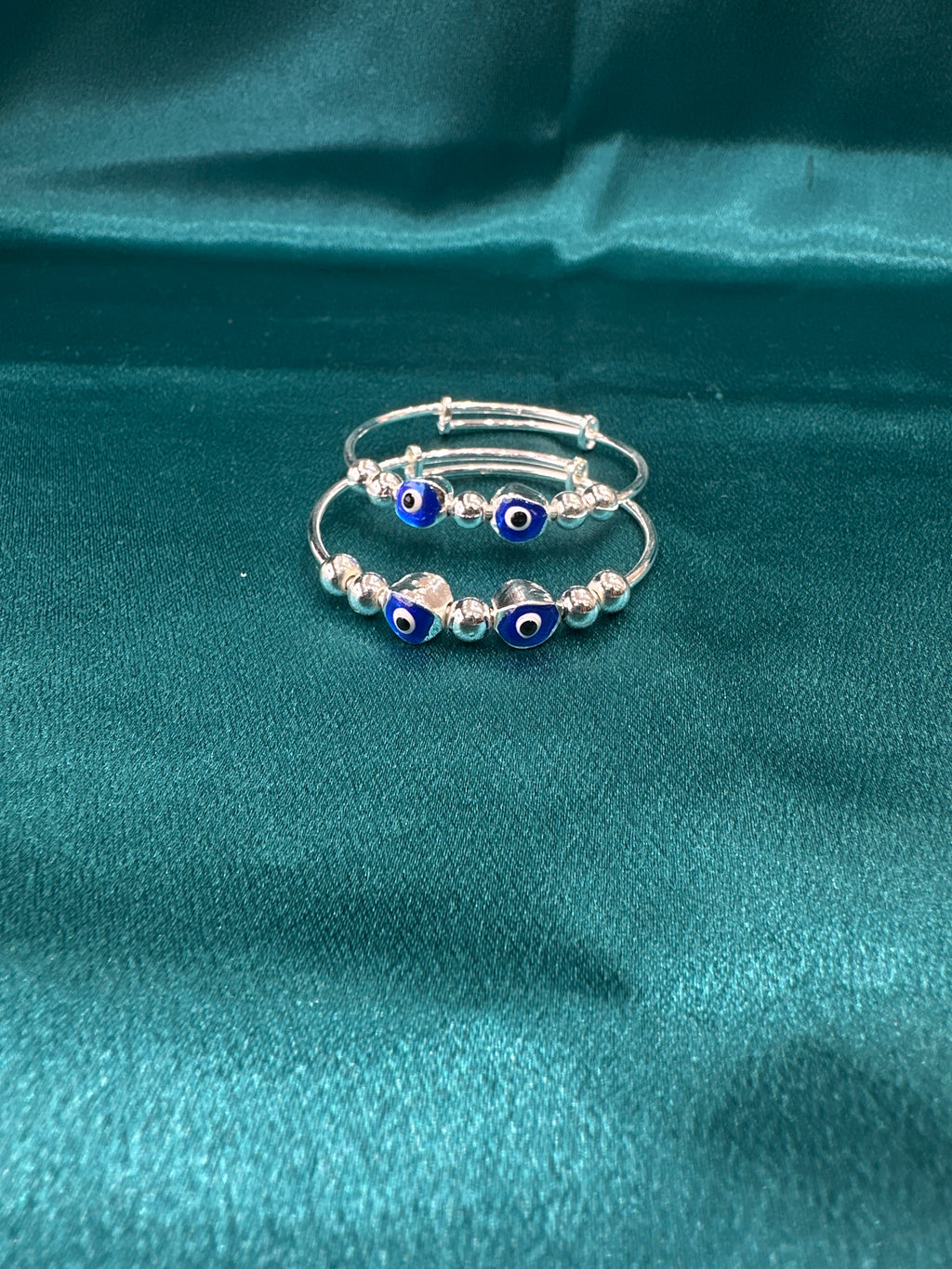 Fancy Silver baby bangles