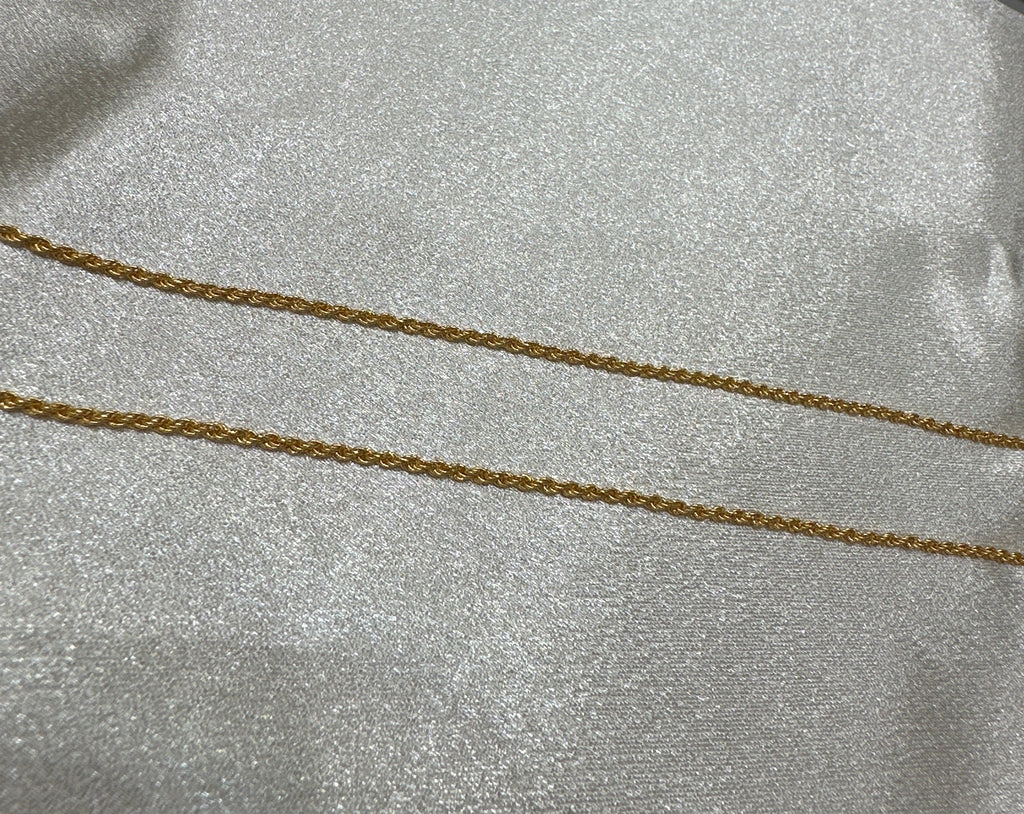 22K Simple Rope Gold Chain