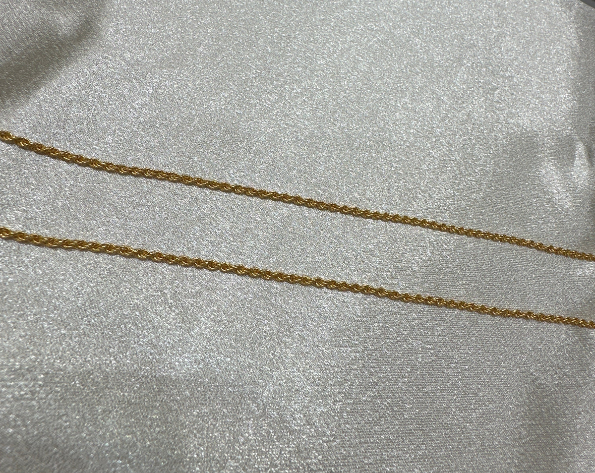 22K Simple Rope Gold Chain