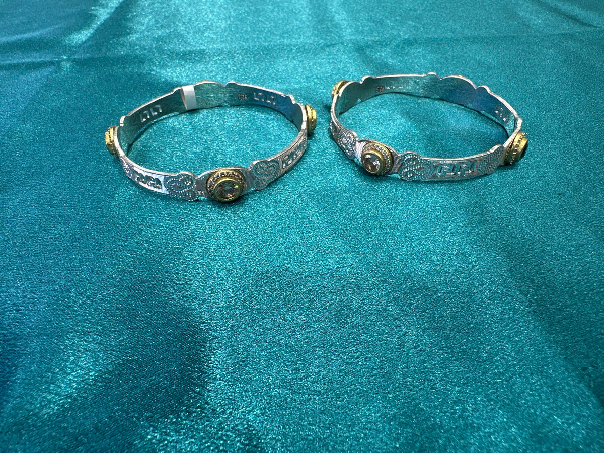 Designer Silver Bangles