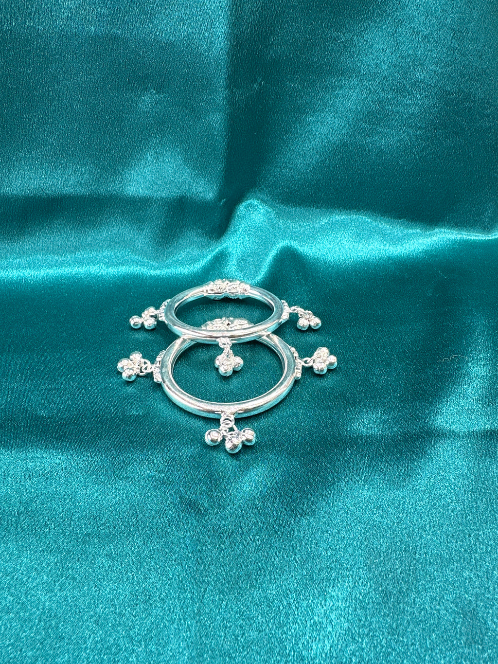 Fancy Silver baby bangles