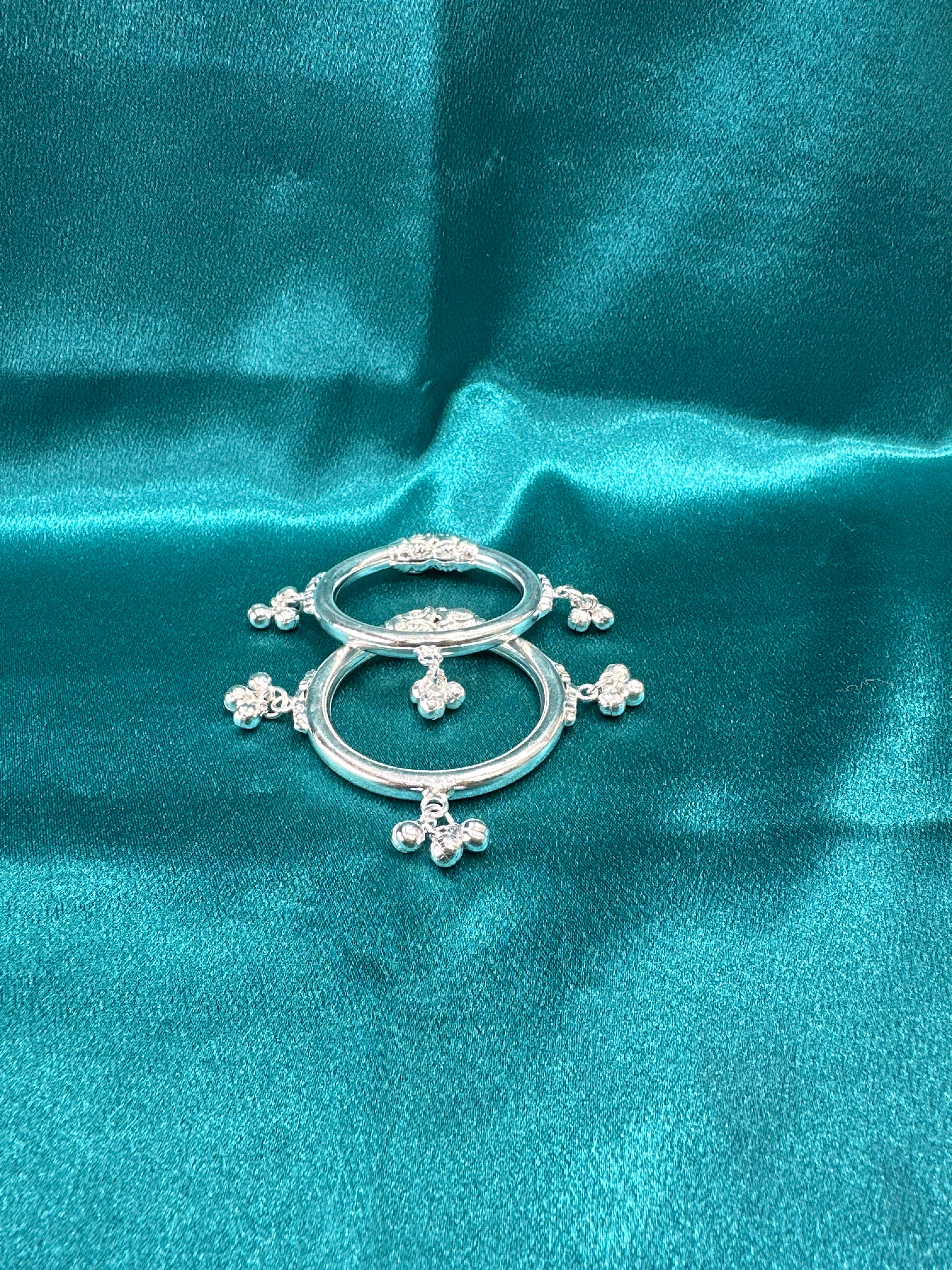 Fancy Silver baby bangles