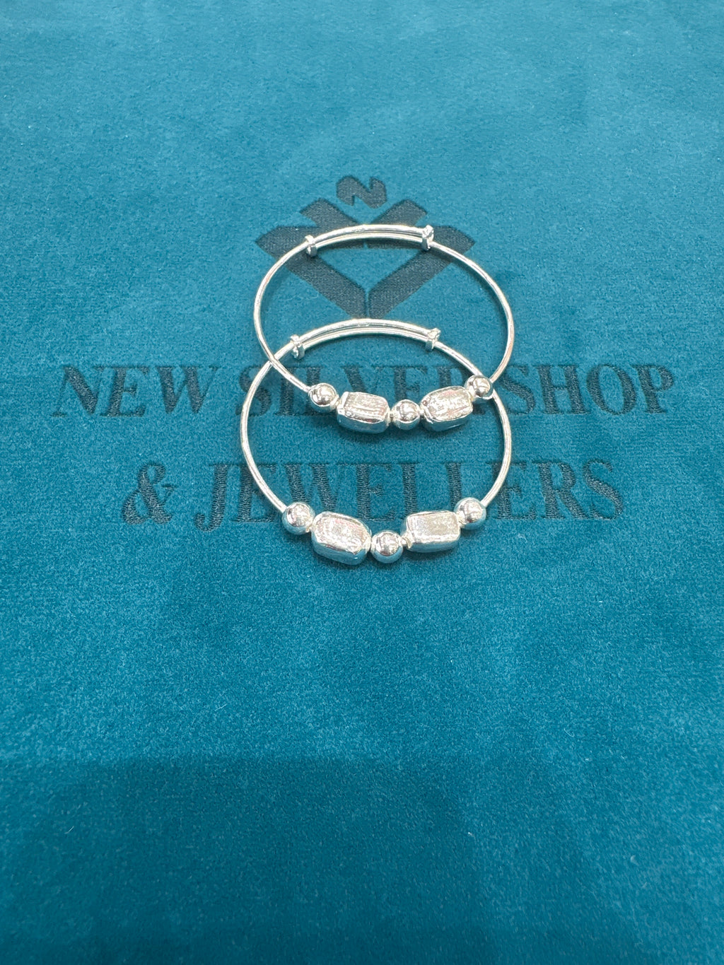 Fancy Silver baby bangles