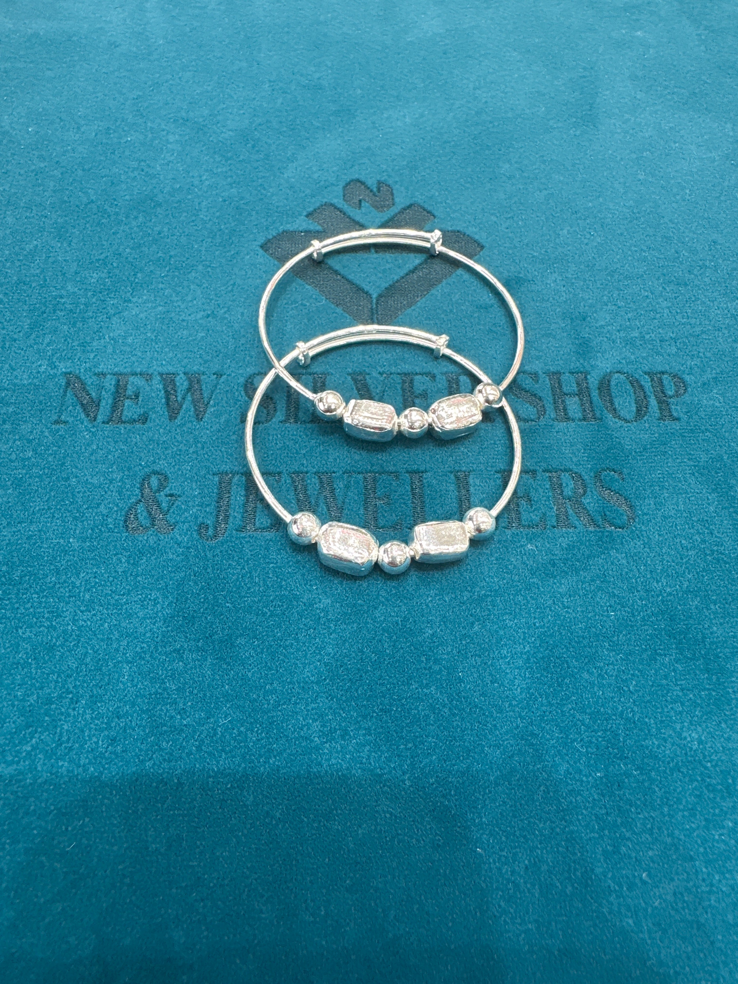 Fancy Silver baby bangles