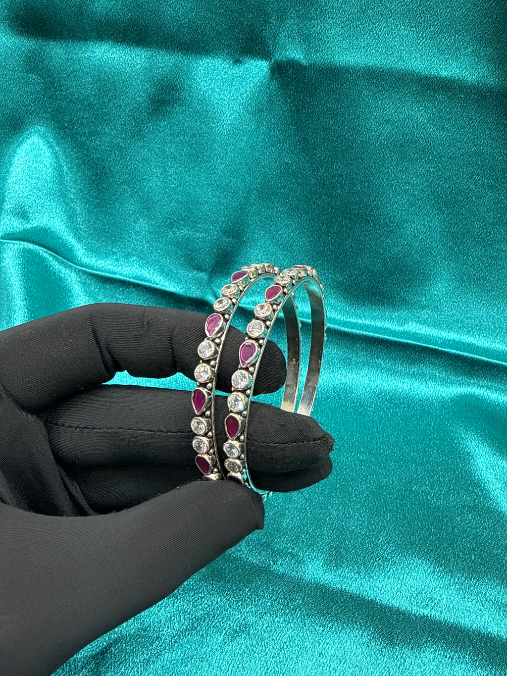 Antique Style Designer Silver Bangles