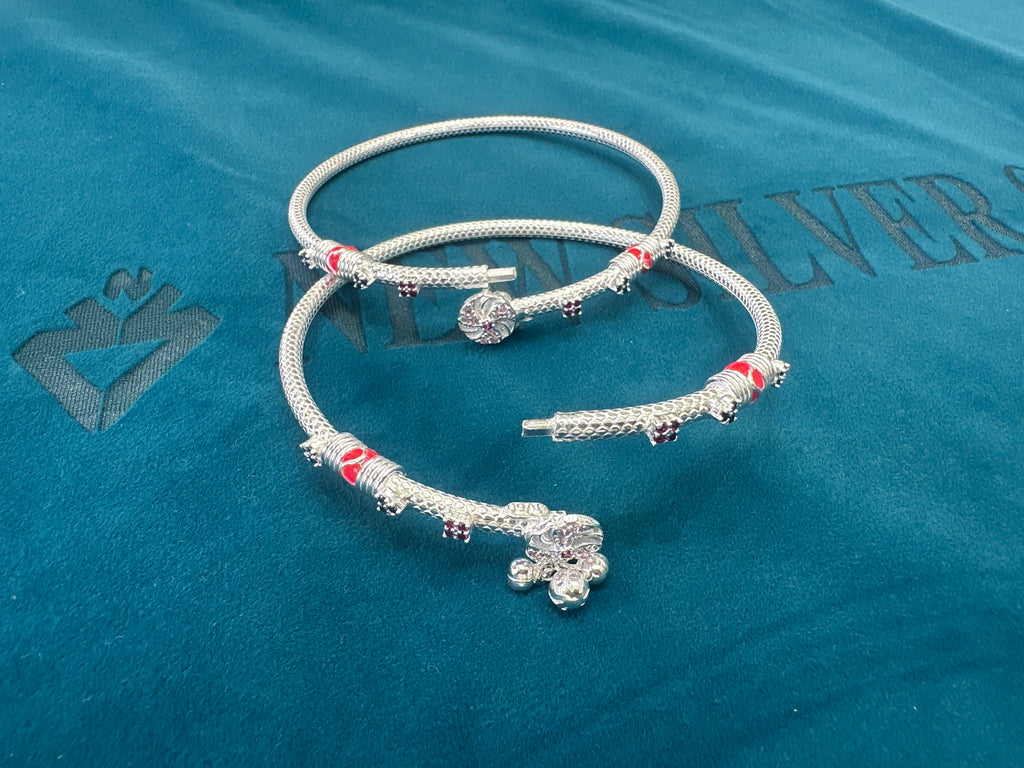 Women’s Fancy/Traditional Silver kada Anklet