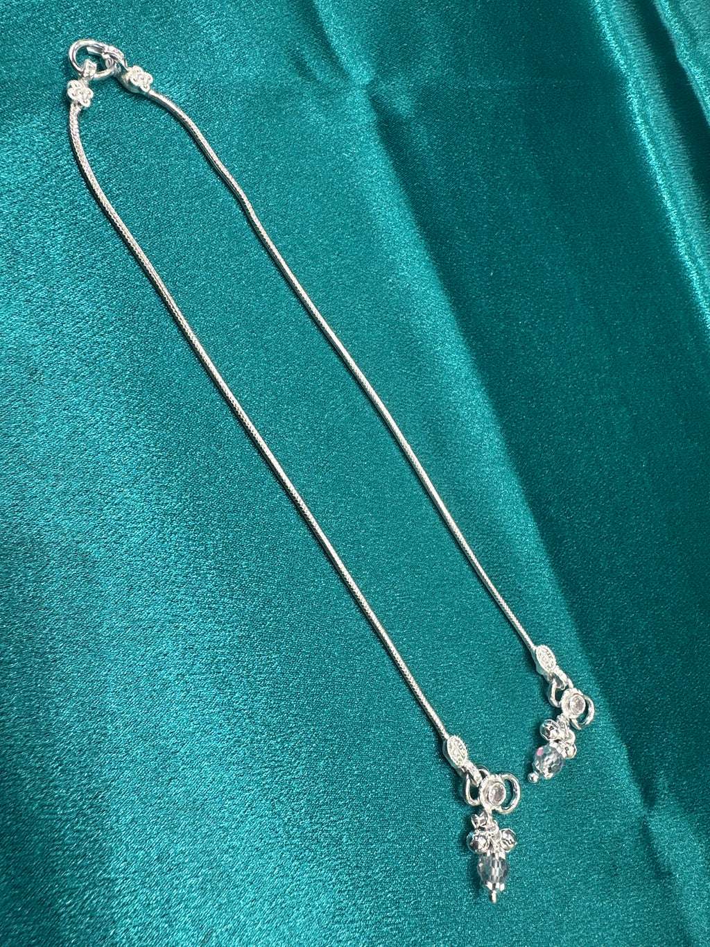 Fancy Silver baby anklet(Size: 6-9 year old)