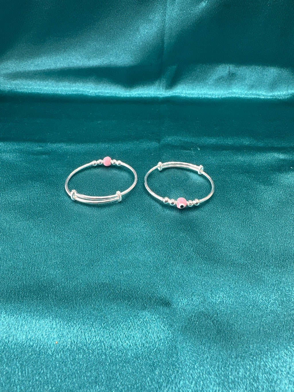 Fancy Silver baby bangles