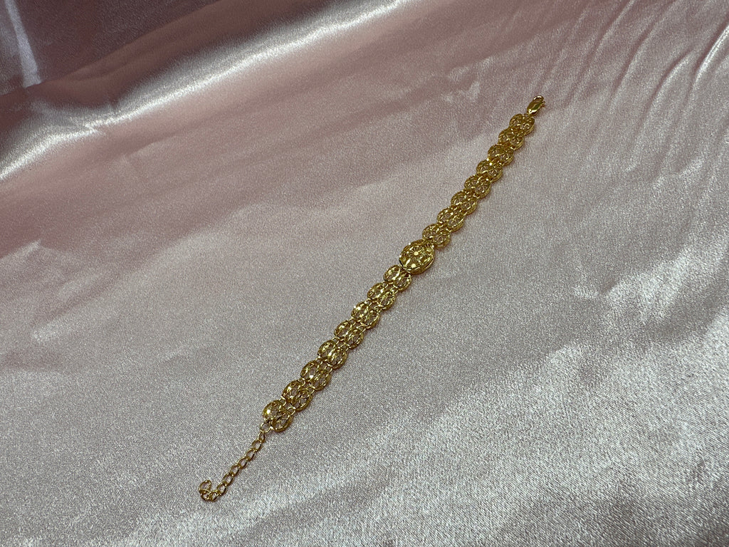 Women’s Fancy Silver Gold plated 925 Bracelet
