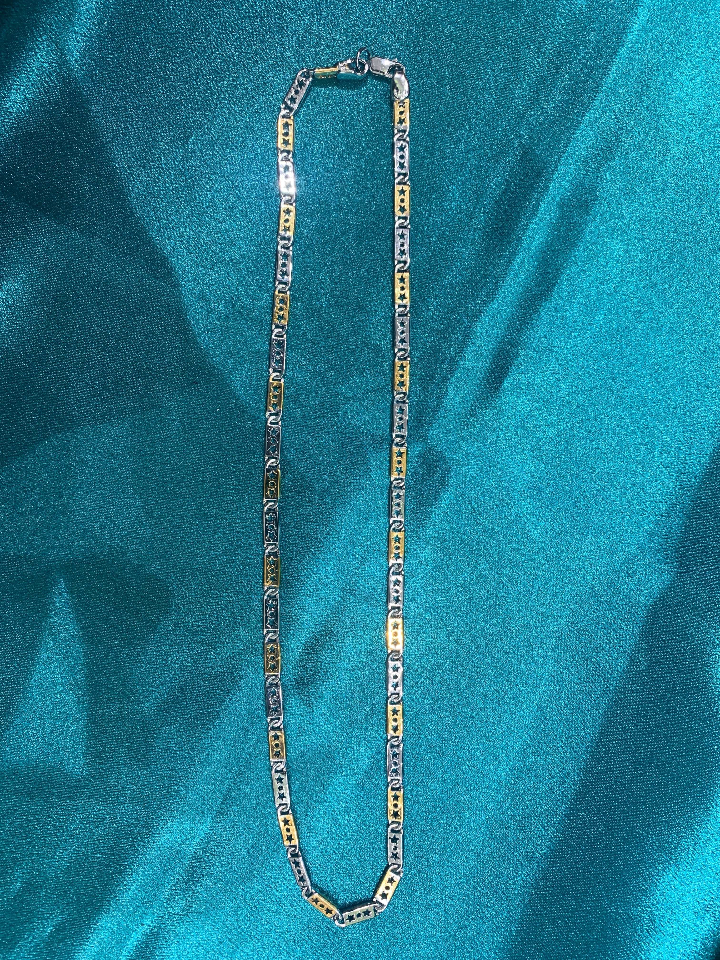 4 mm two tone silver chain