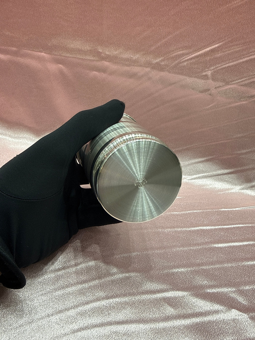 Medium weight plain silver glass