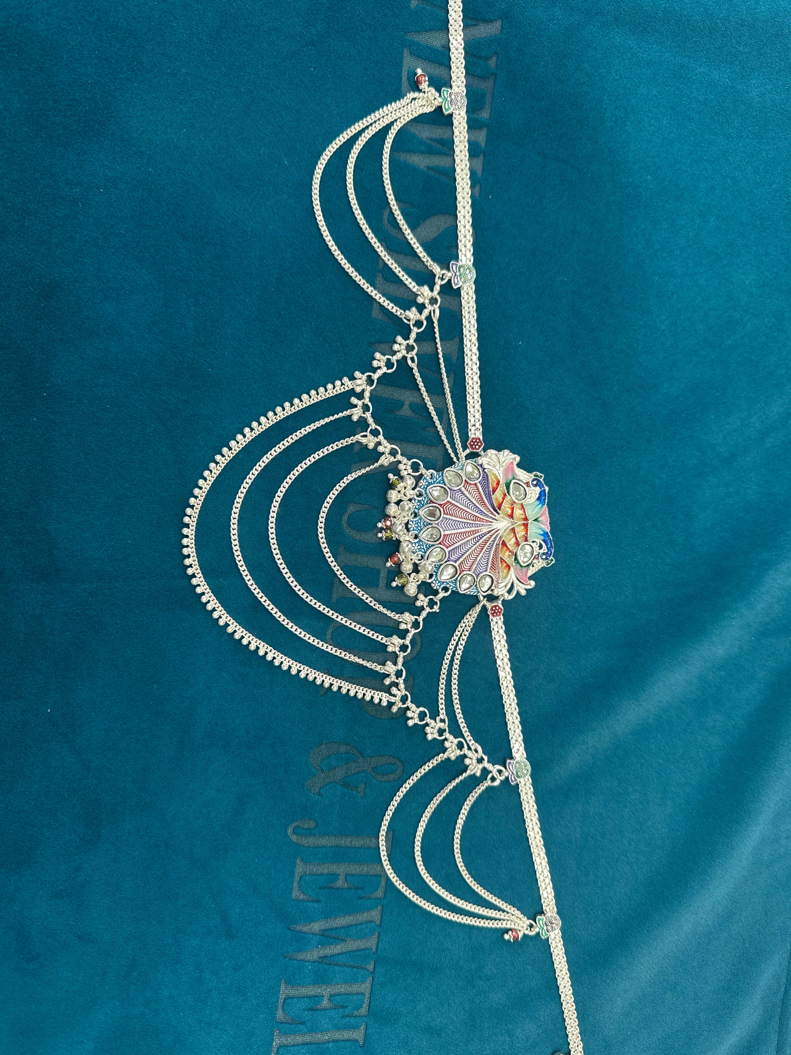 Waist belt in silver