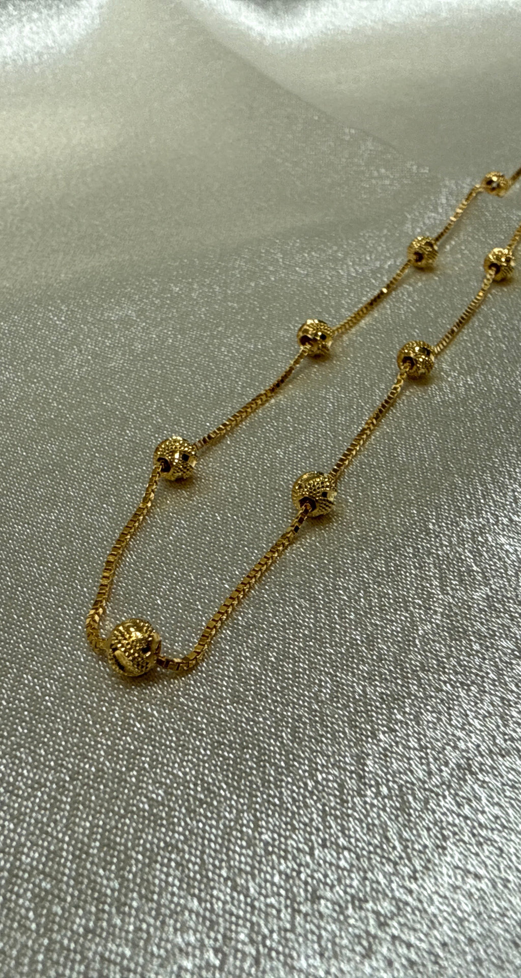 22K Gold Chain (Bead Design)