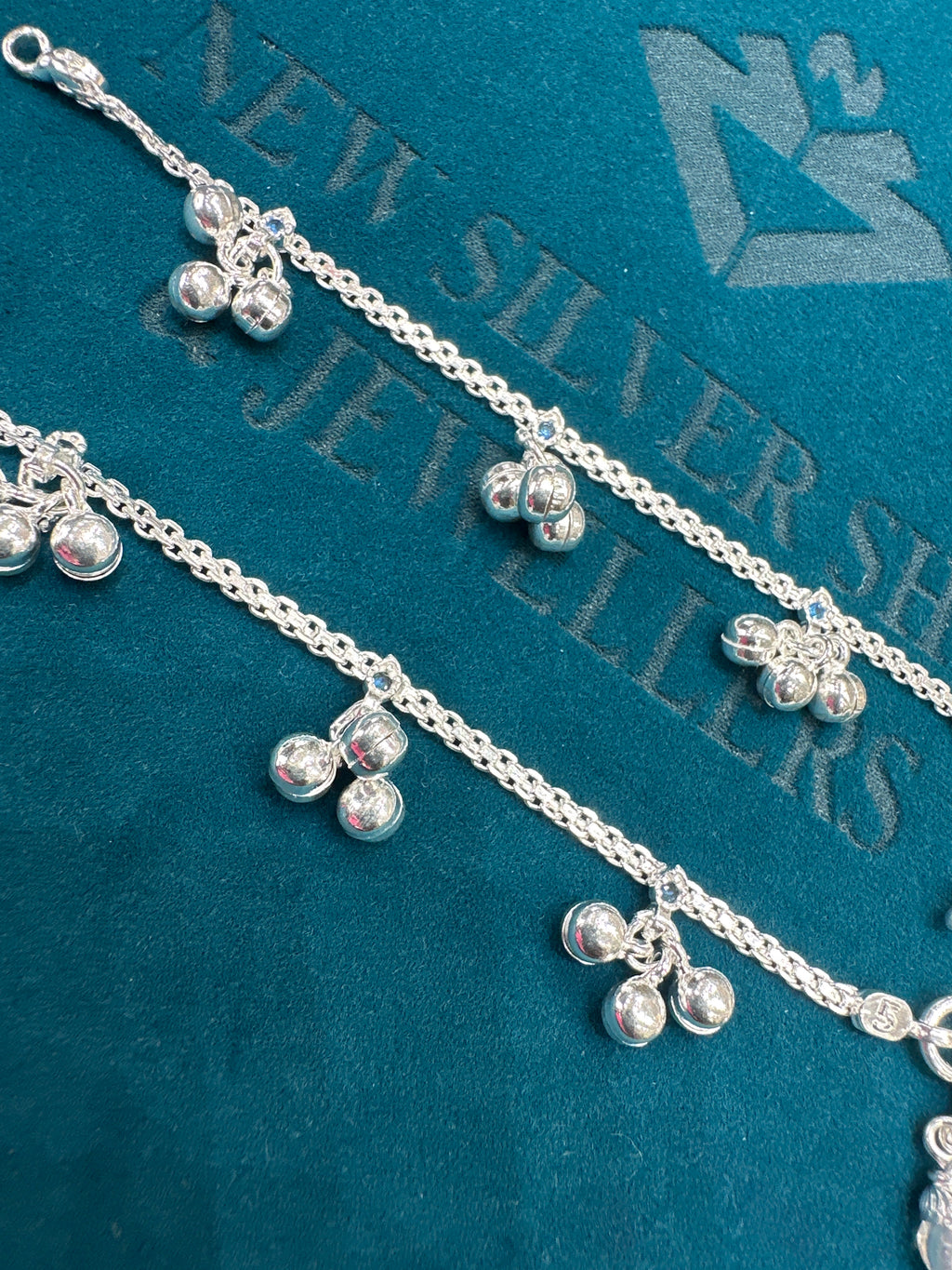 Fancy Silver baby anklet(Size: newborn - 1 year old)