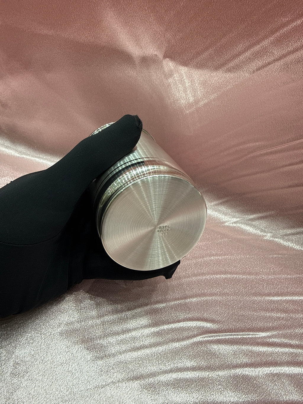 Medium weight plain silver glass