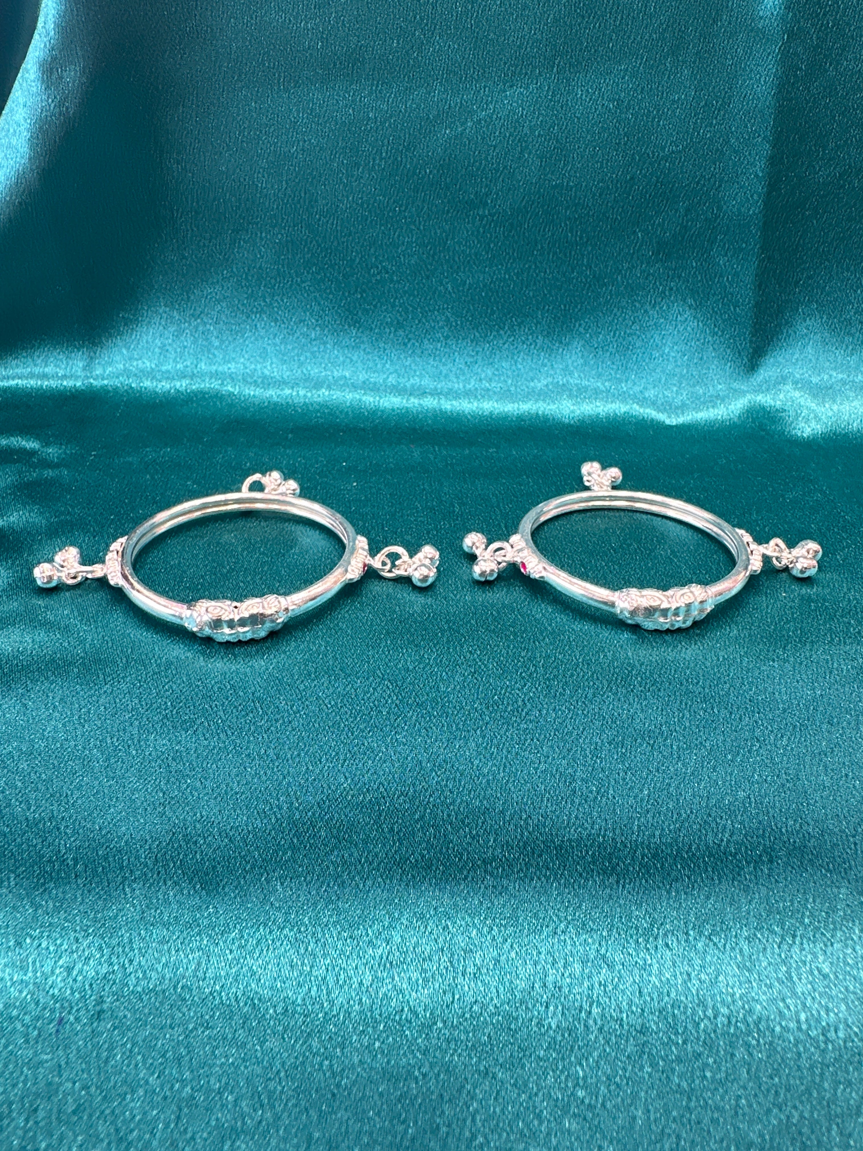 Fancy Silver baby bangles