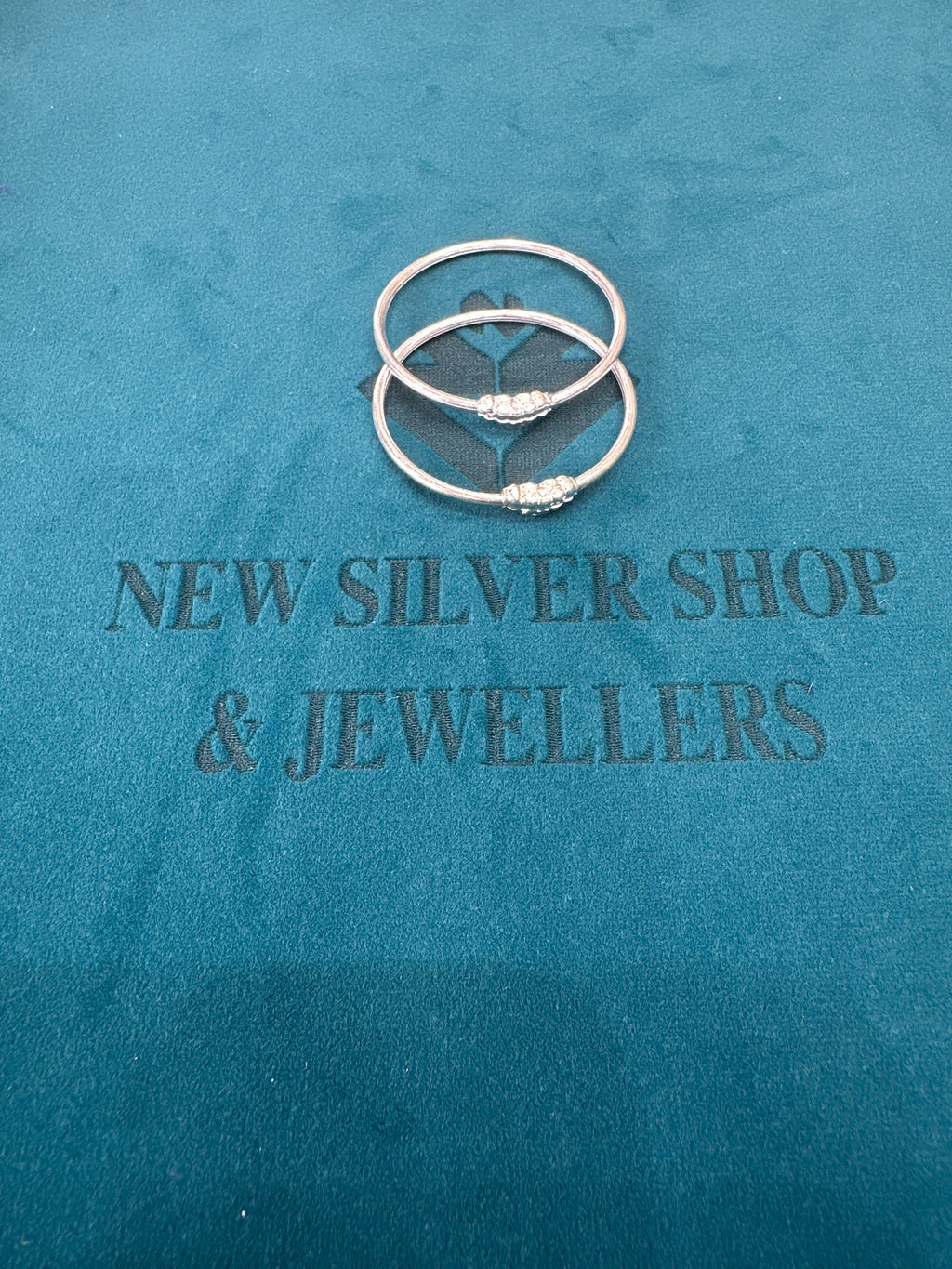 Fancy Silver baby bangles