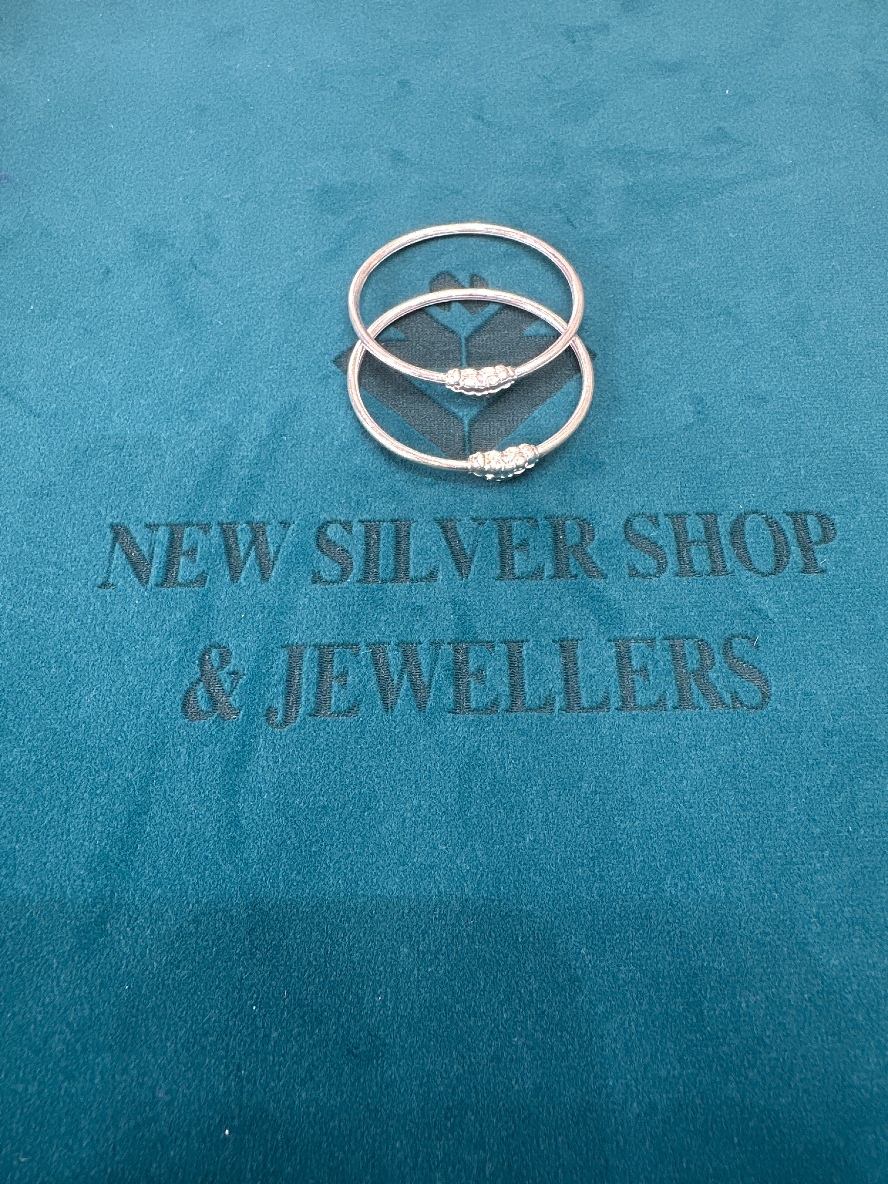 Fancy Silver baby bangles