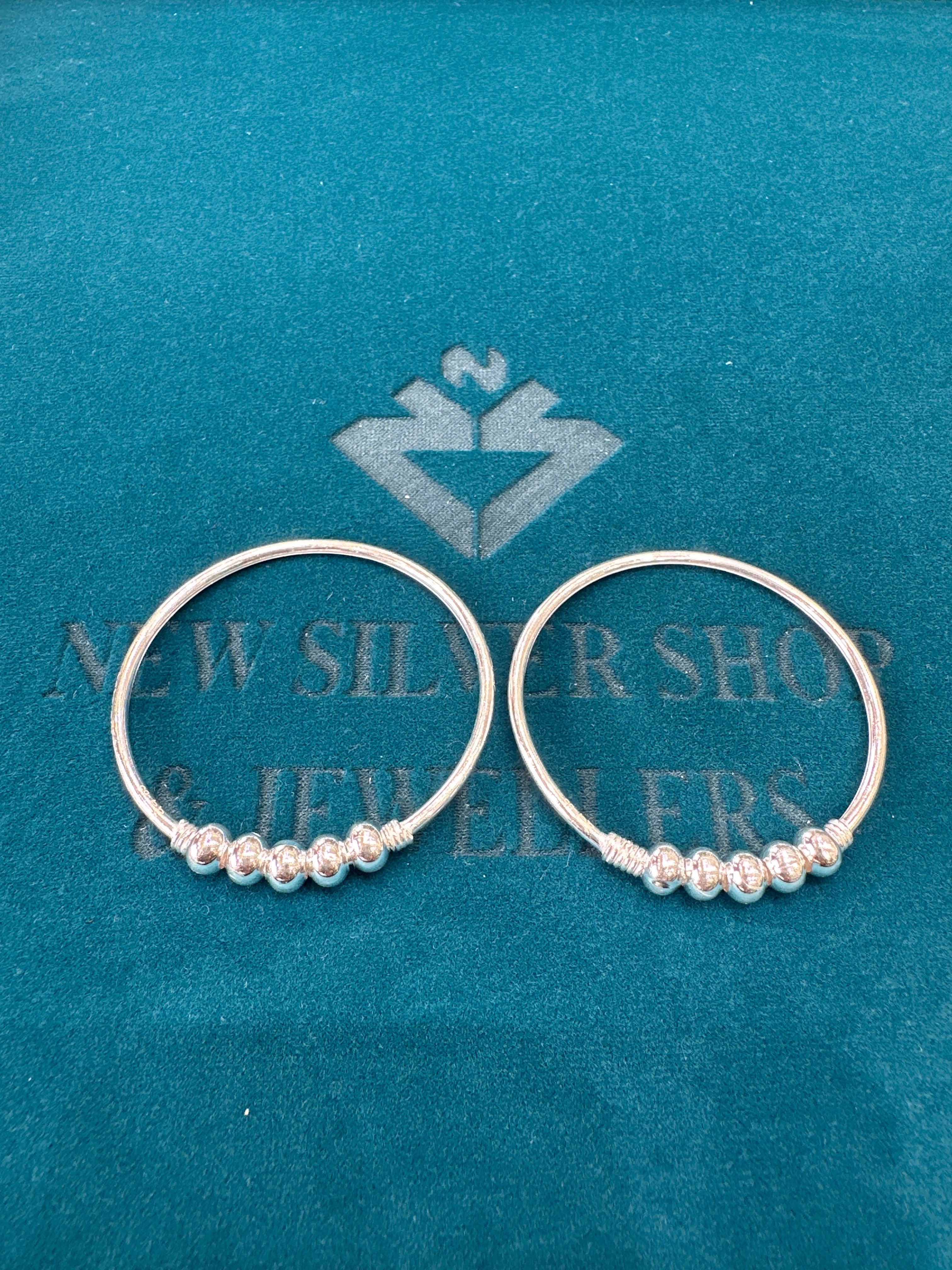 Fancy Silver baby bangles