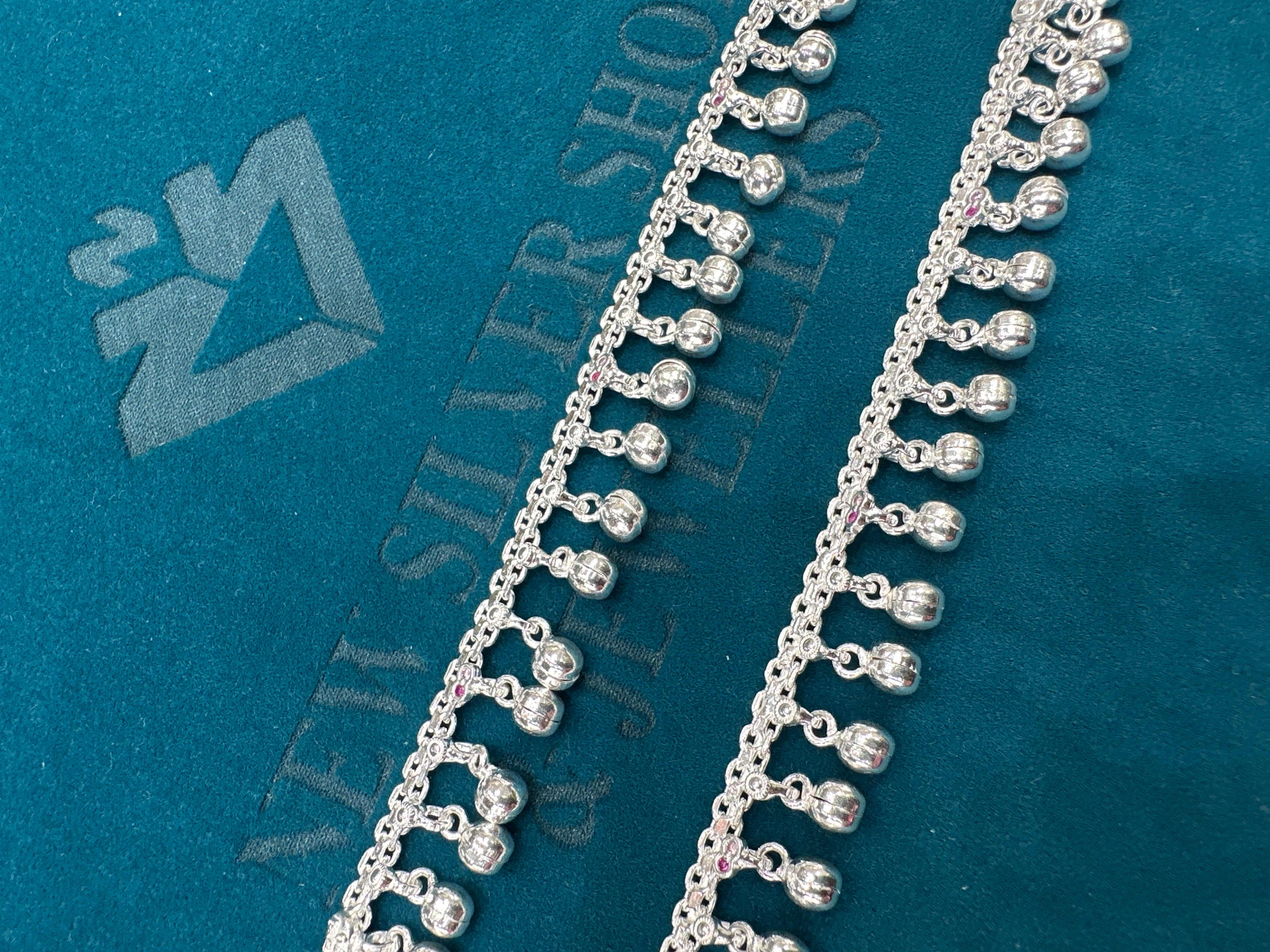 Fancy Silver baby anklet(Size: newborn - 1 year old)