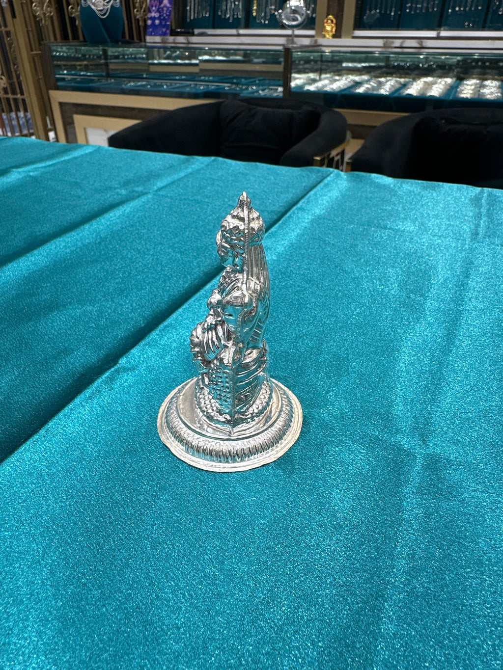 Silver Sarswati Mata Ji Idol