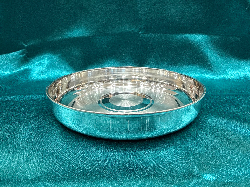 Plain Silver Thali (6 inch)