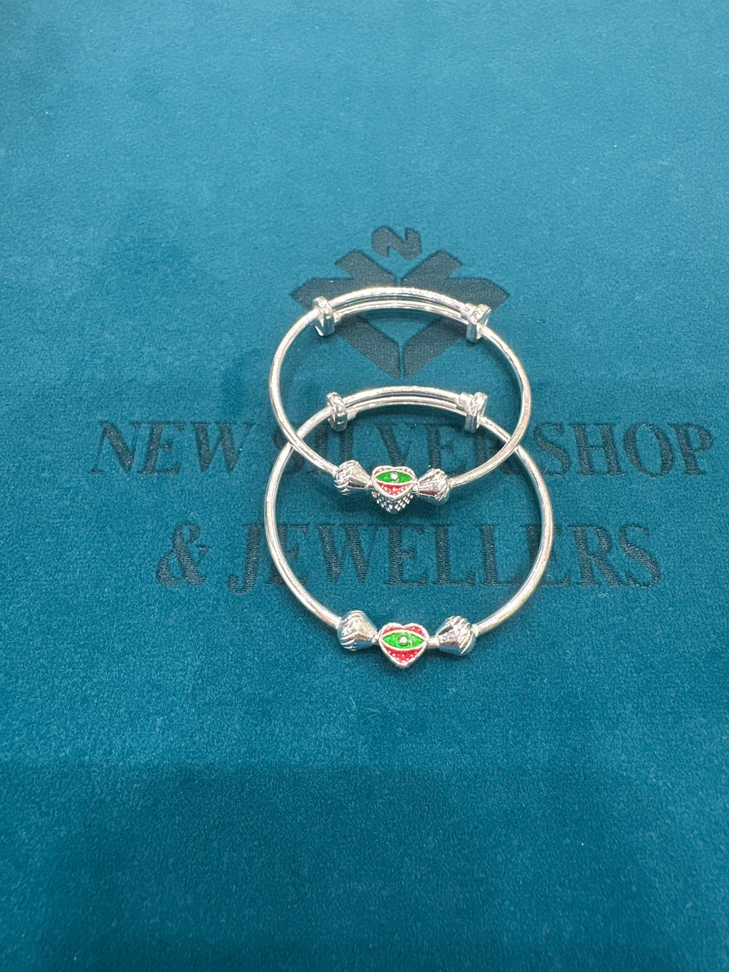 Fancy Silver baby bangles