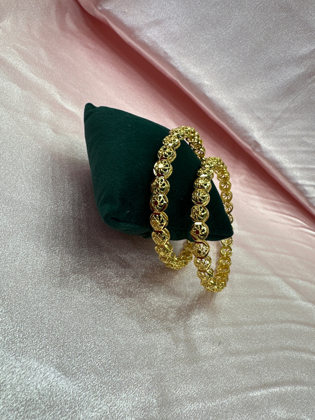 Dazzling gold plated silver bangles